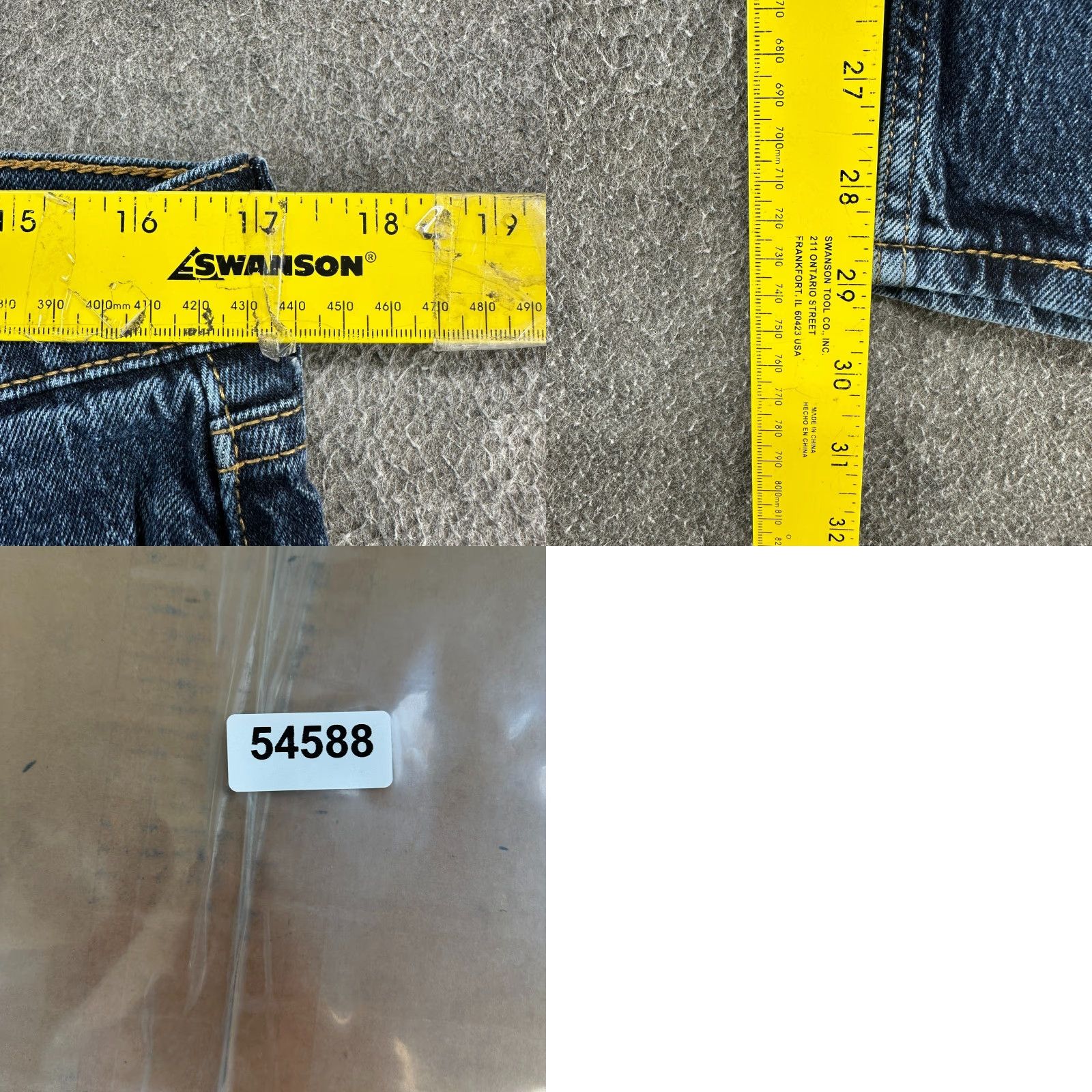 Levi's Levi's 505 Jeans Regular 34x30 Blue Denim 100% Cotton Straight Mid Rise Distressed 5-Pocket Mens Jeans Size US 34 / EU 50 - 10 Thumbnail