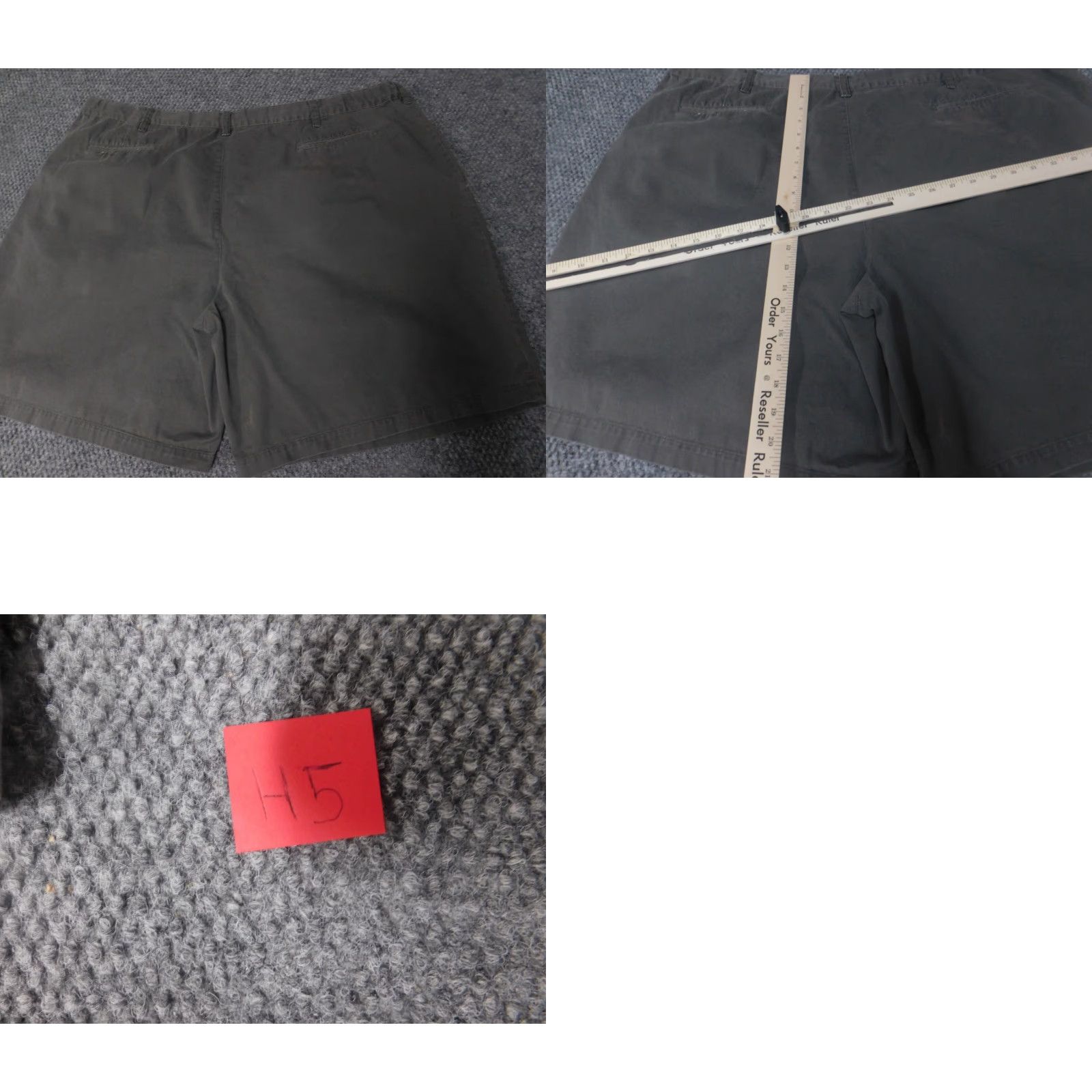 Geoffrey Beene Geoffrey Beene Mens Shorts 48 Gray Regular Chino Flat Front Cotton Knit Logo Casual Slit: N/A Size US 32 / EU 48 - 8 Thumbnail