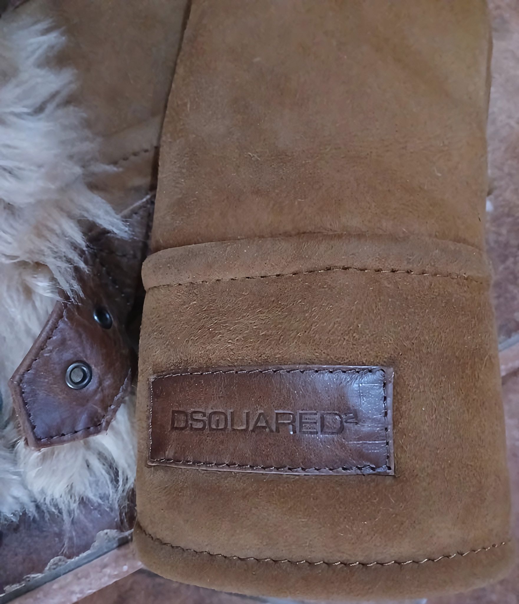 Dsquared2 GOAT FUR SHEARLING SUEDE BOMBER JACKET Size US L / EU 52-54 / 3 - 8 Thumbnail