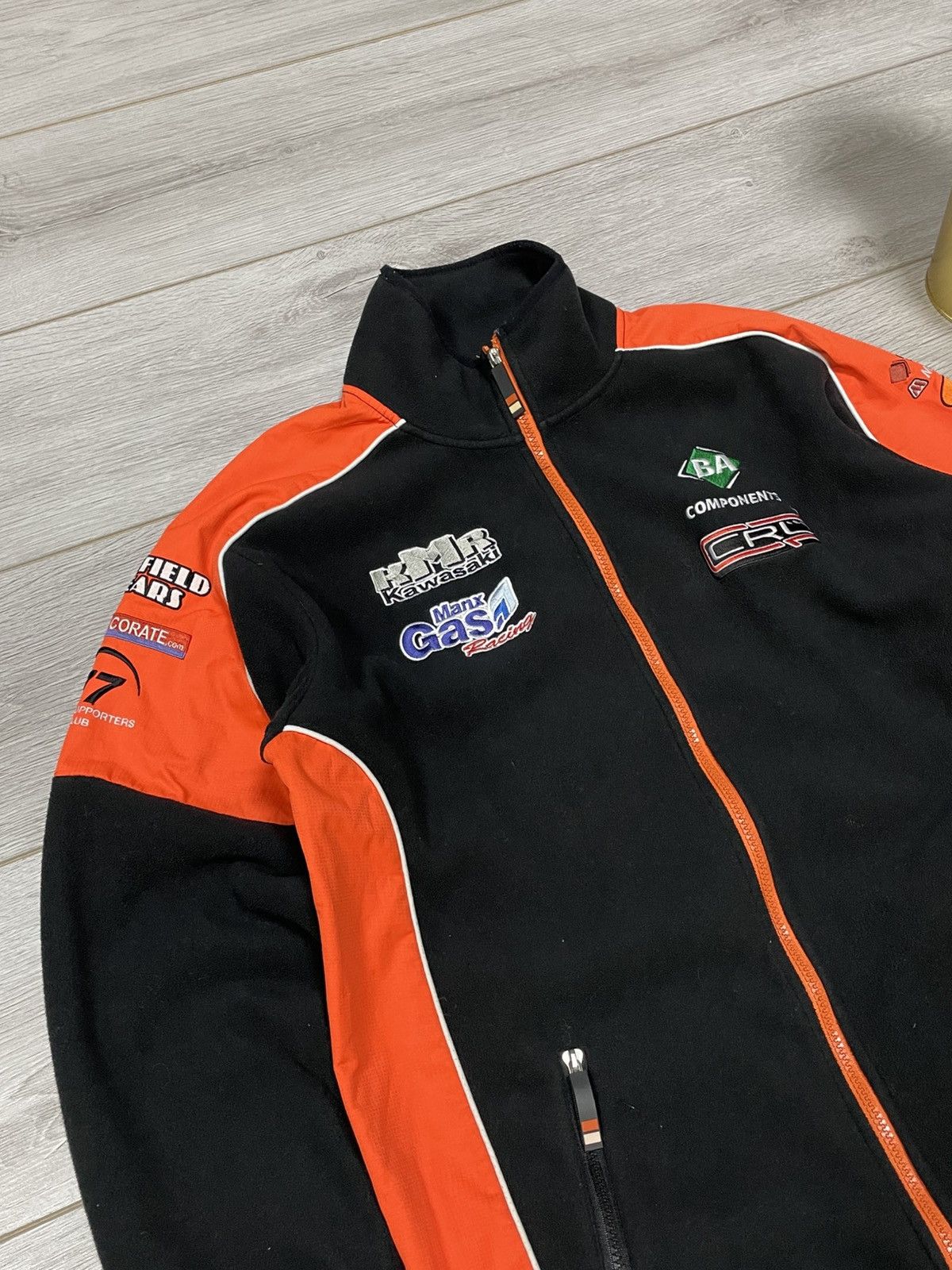Japanese Brand × Vintage Kawasaki kMr vintage fleece zip jacket Size US L / EU 52-54 / 3 - 4 Thumbnail