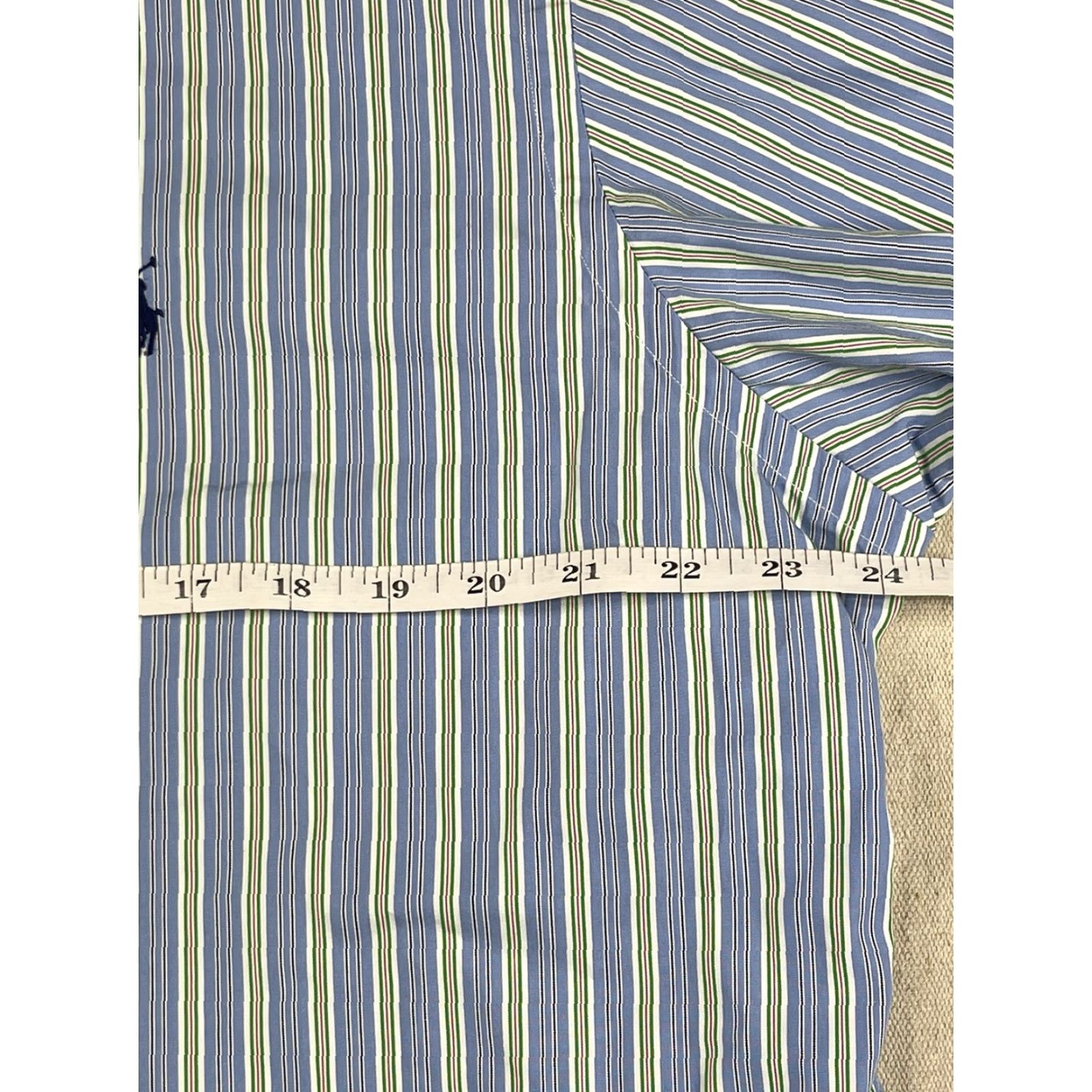 Ralph Lauren Ralph Lauren Button-Up Shirt Mens Striped Long Sleeve Custom Fit XL Blue Shirt Size US XL / EU 56 / 4 - 5 Thumbnail