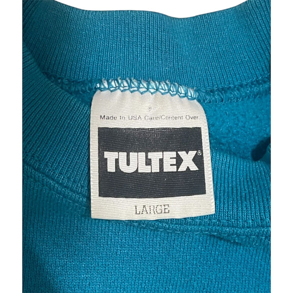 Tultex × Vintage Vintage Men Tultex Boxy Fit Teal Blank Sweatshirt Sz L Size US L / EU 52-54 / 3 - 2 Thumbnail
