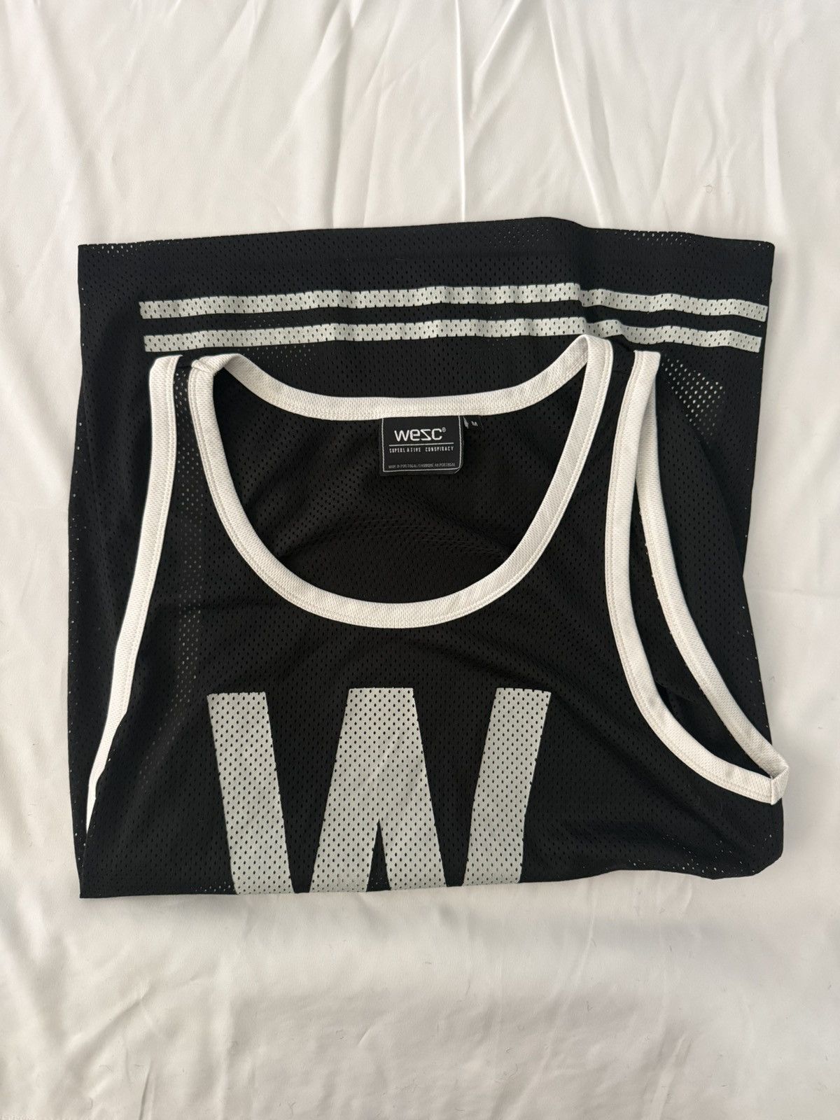 WeSC WeSC "W Star" Athletic Mesh Tank Top Jersey – Black & White Size US M / EU 48-50 / 2 - 3 Thumbnail