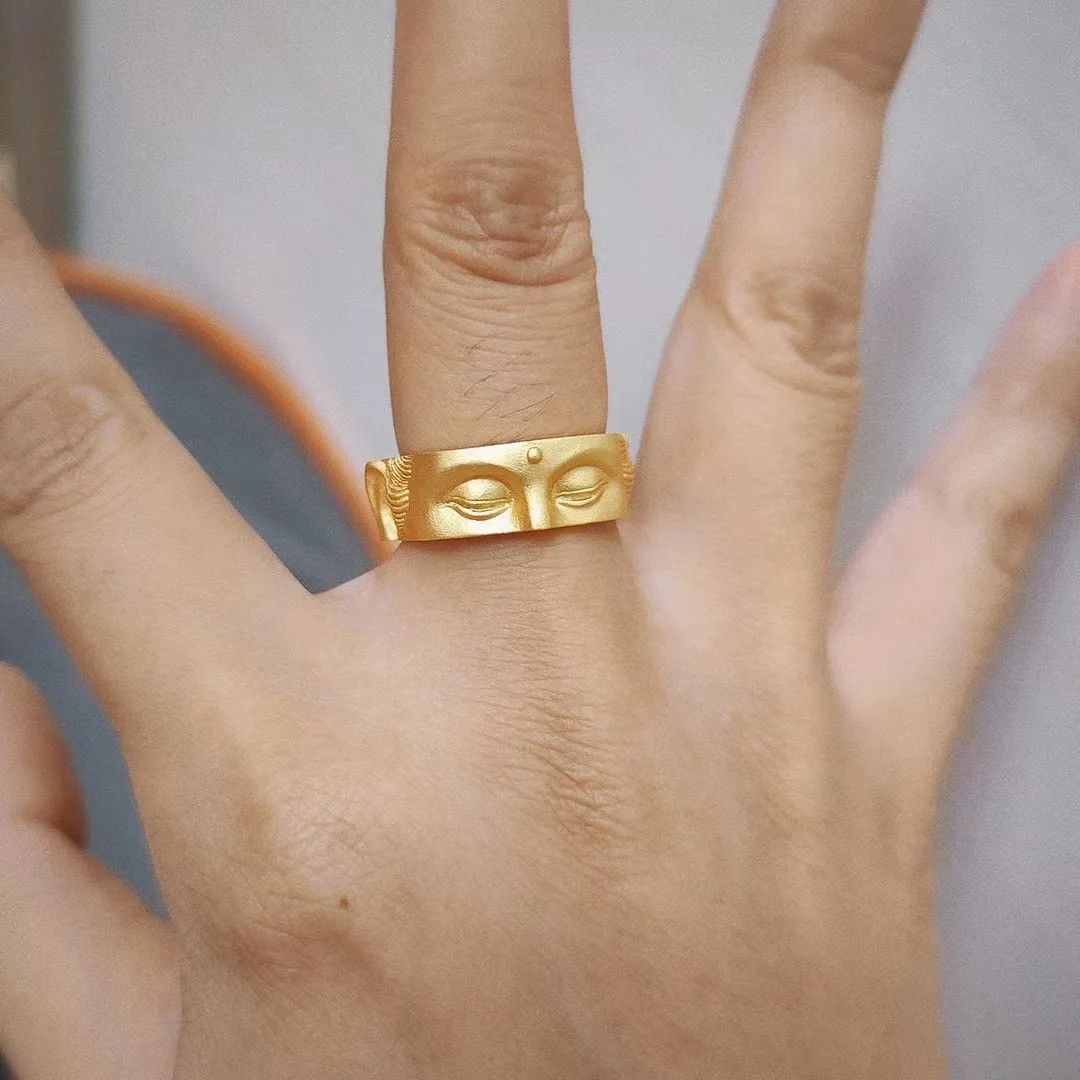 Japanese Brand × Jewelry × Vintage Half Face Ring Size ONE SIZE - 1 Thumbnail