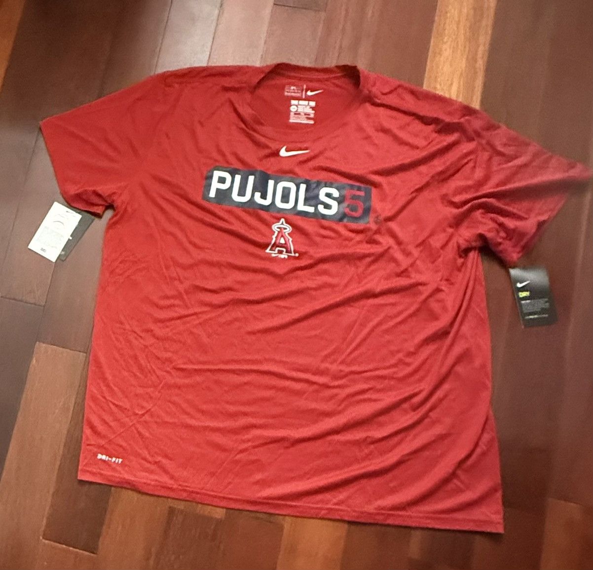 Nike Nike Dri Fit Albert Pujols Angels T-Shirt Size US XXL / EU 58 / 5 - 1 Thumbnail