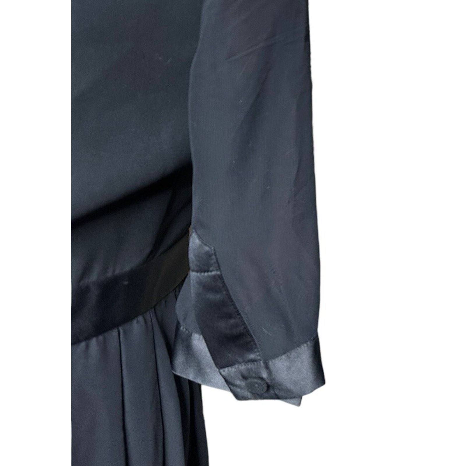 Other Jonathan Saunders Tuxedo Dress Black Chiffon Collared Size 5 Size XS / US 0-2 / IT 36-38 - 8 Thumbnail