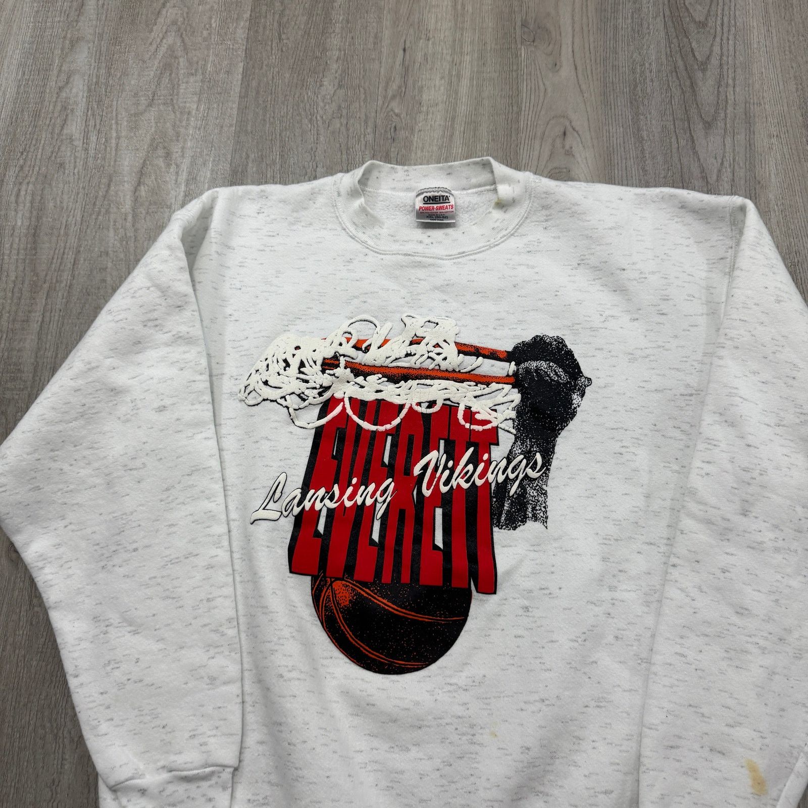 Vintage Vintage Lansing Everett Vikings Basketball Sweatshirt 2XL Size US XXL / EU 58 / 5 - 2 Thumbnail