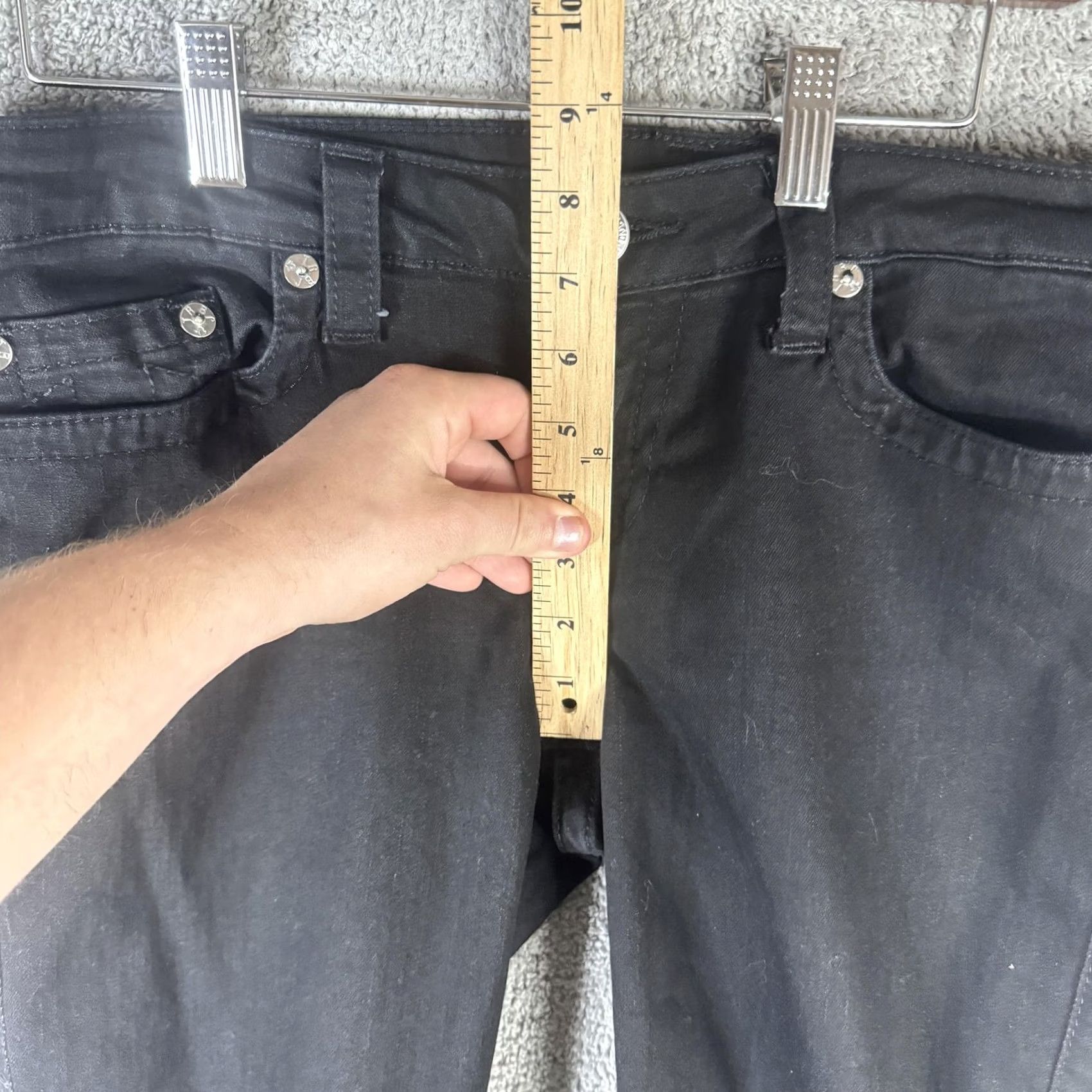True Religion True Religion Jeans Womens 32 Skinny Crystal Logo Black Mid Rise Stretch Denim Capstone Size 24" / US 00 / IT 34 - 7 Thumbnail
