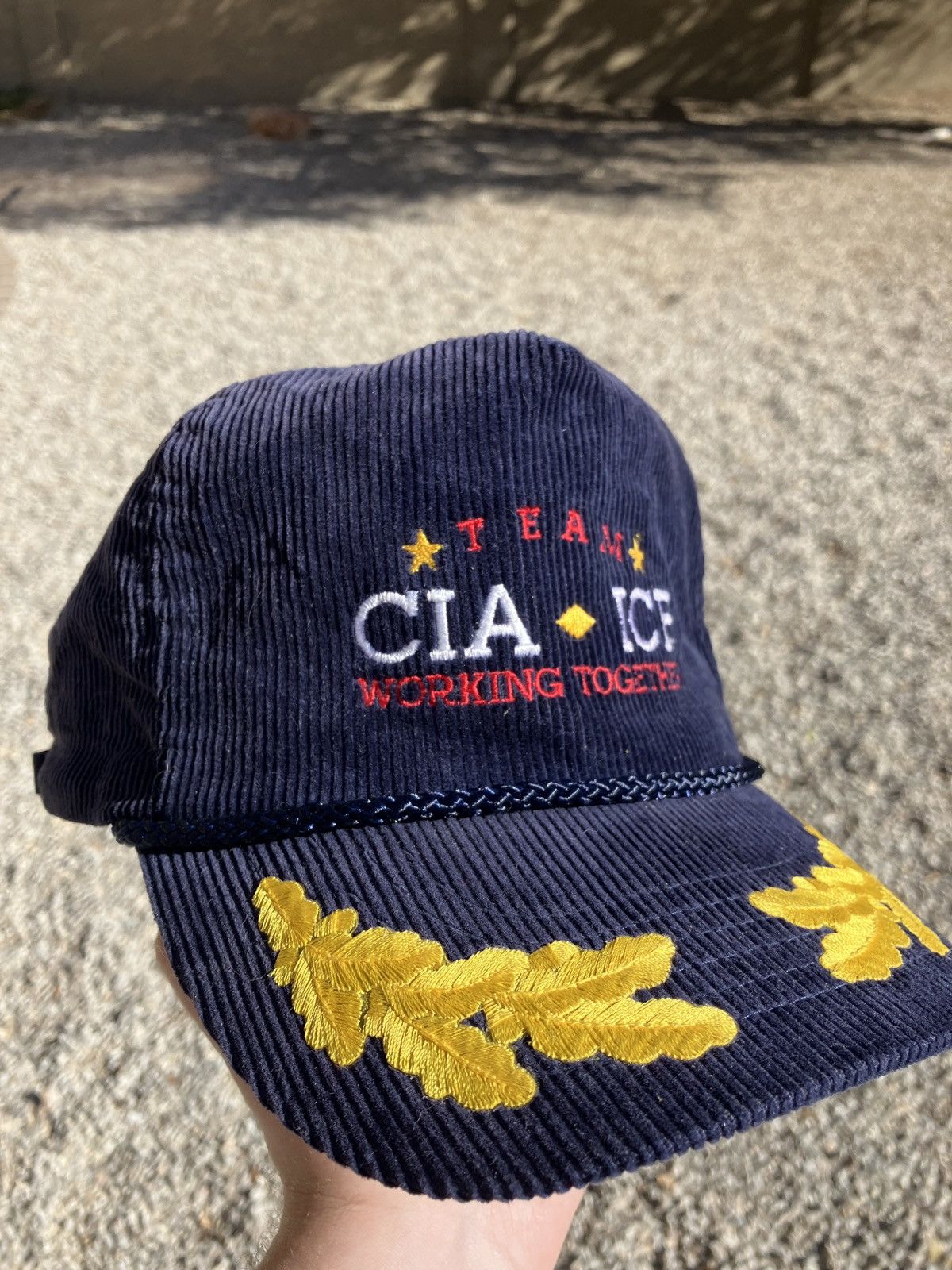 Vintage Vintage CIA Corduroy Trucker Hat Size ONE SIZE - 2 Thumbnail