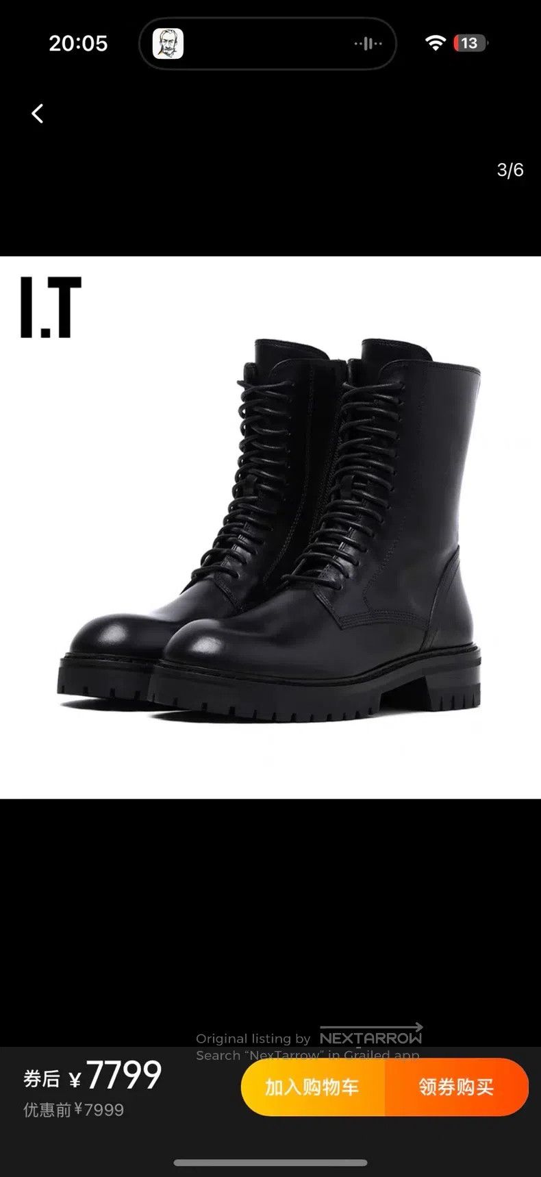 Ann Demeulemeester Ann Demeulemeester 37.5 black cowhide Martin boots Size US 7 / IT 37 - 7 Thumbnail