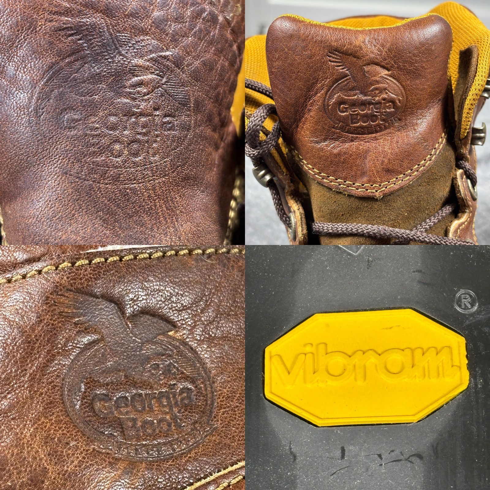 Vintage VINTAGE Georgia 6" Safety Work Boots Mens 13M Brown G7102 Waterproof Logger Vibram Sole Size US 13 / EU 46 - 8 Thumbnail