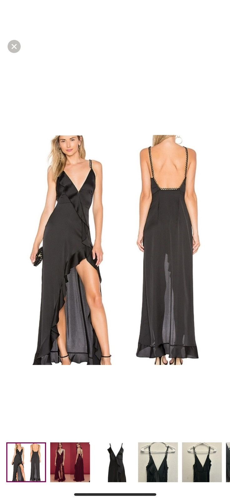 For Love & Lemons For Love & Lemons Isabella Ruffle Maxi wedding guest dress Size XS / US 0-2 / IT 36-38 - 1 Thumbnail