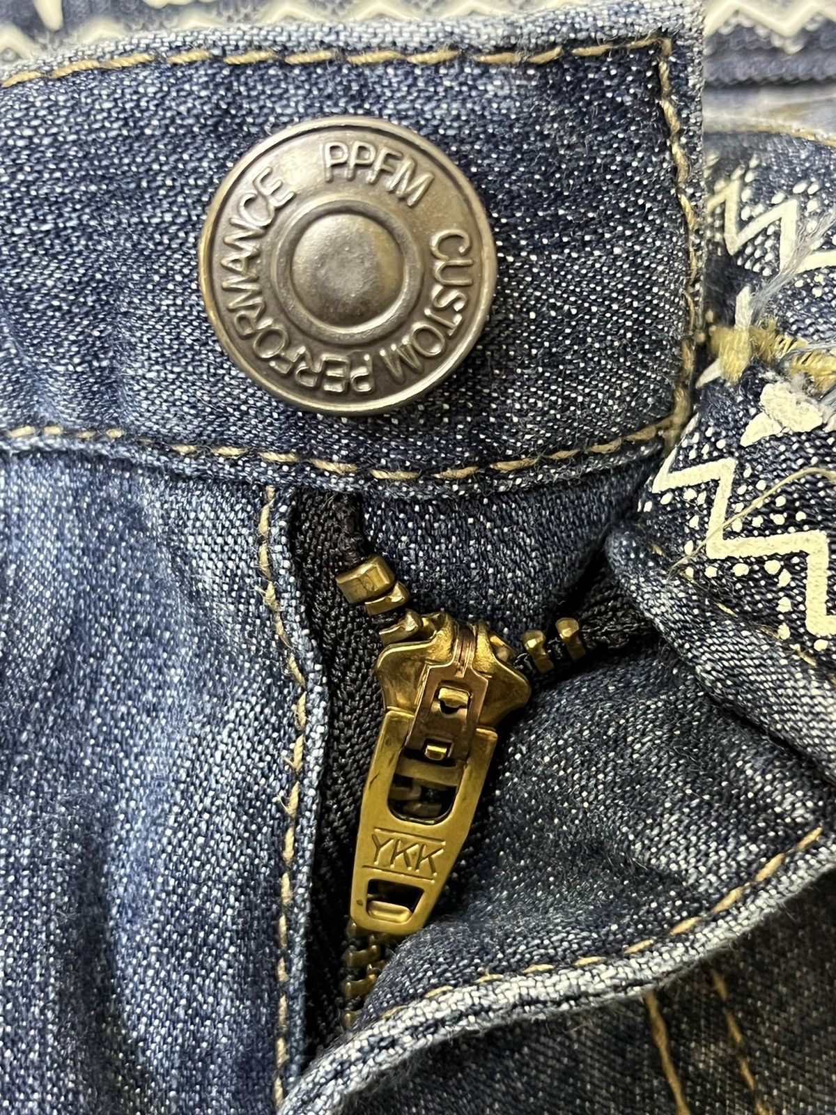 PPFM SICK🔥JAPANESE BRAND PPFM DROP CROTCH MULTIPOCKET JEANS Size US 33 - 18 Thumbnail