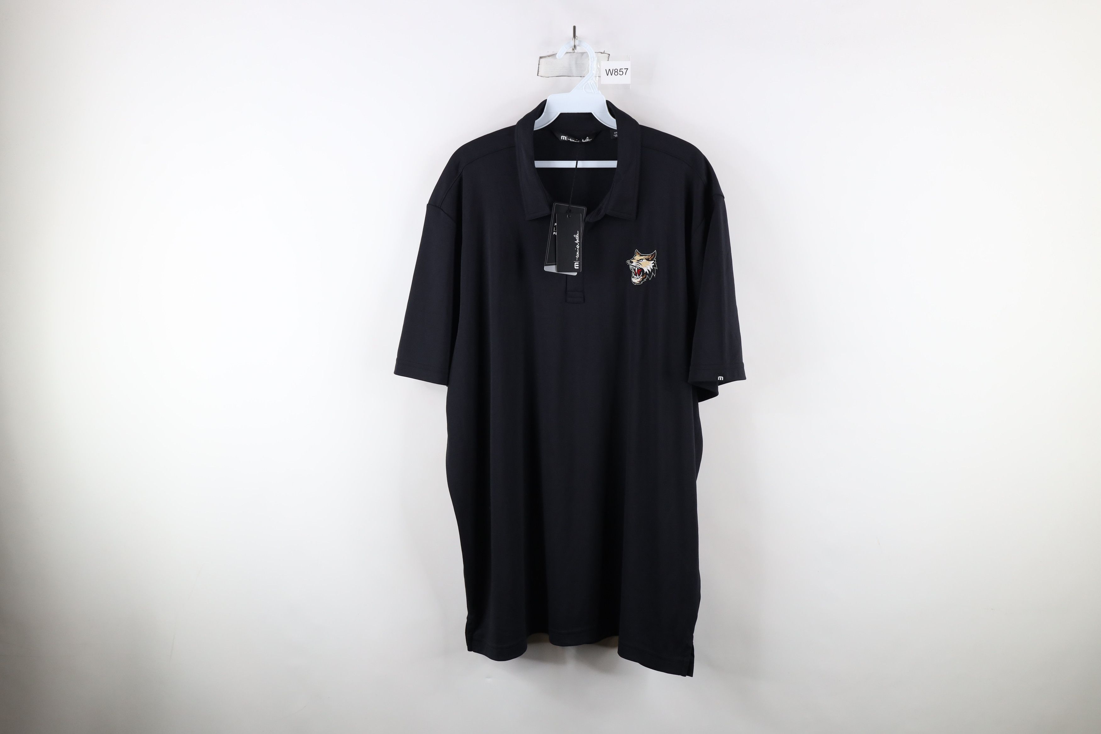 TravisMathew × Vintage New Travis Mathew Solid Short Sleeve Golf Polo Shirt Black Size US XXL / EU 58 / 5 - 1 Thumbnail