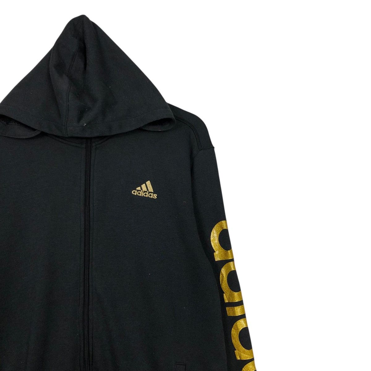 Adidas 📌Rich Black Vintage Zipper Jacket Adidas Size US L / EU 52-54 / 3 - 7 Thumbnail