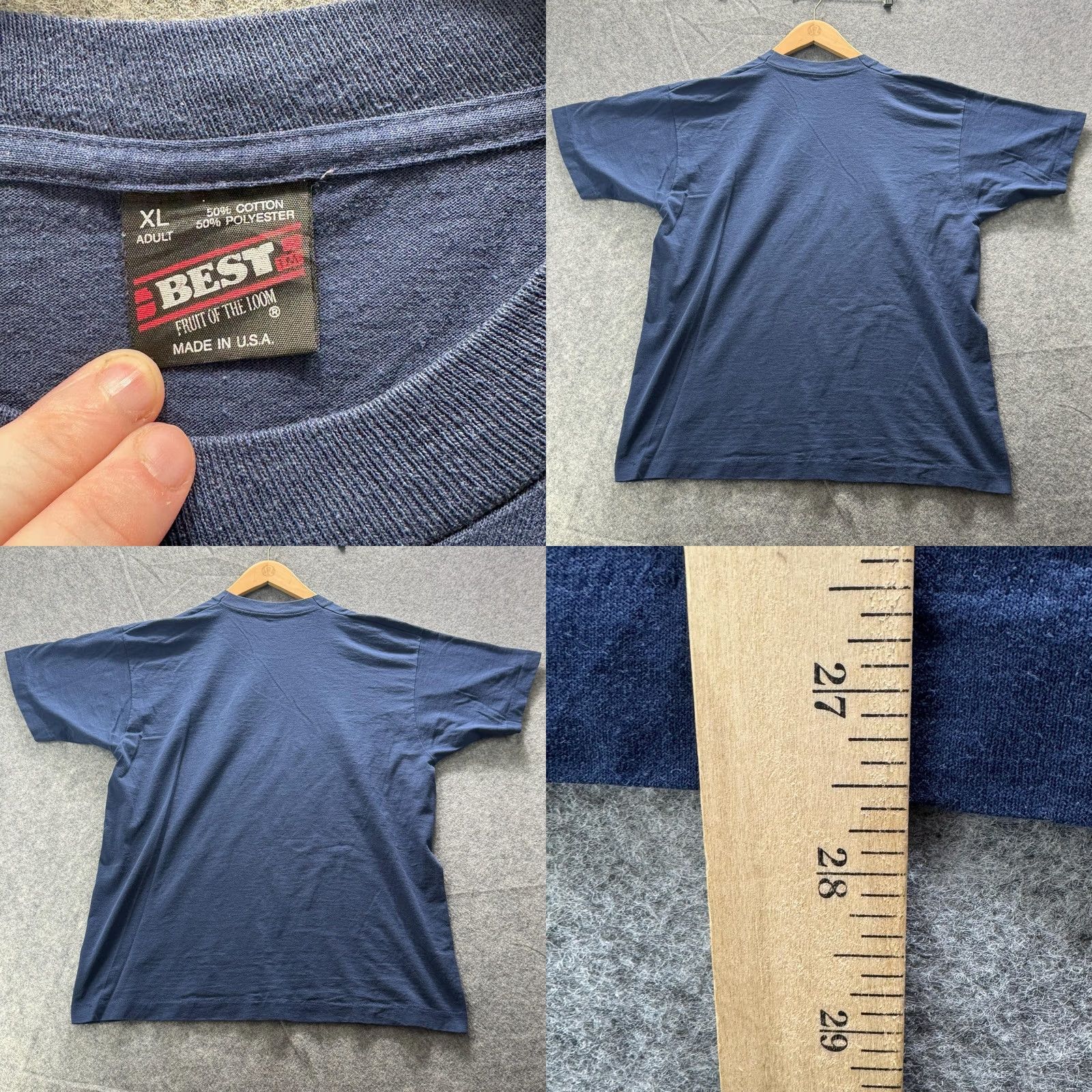 Vintage VINTAGE TRW Shirt Mens L Blue Small Chest Logo Graphic Tee Cotton Screen Stars Size US L / EU 52-54 / 3 - 8 Thumbnail