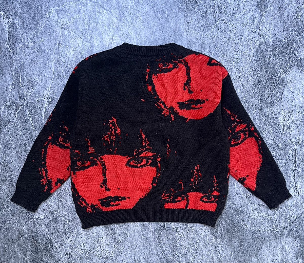Japanese Brand × Vintage Vintage Avant Garde Knitted Graphic Sweater Anime Opium Style Size US S / EU 44-46 / 1 - 7 Thumbnail