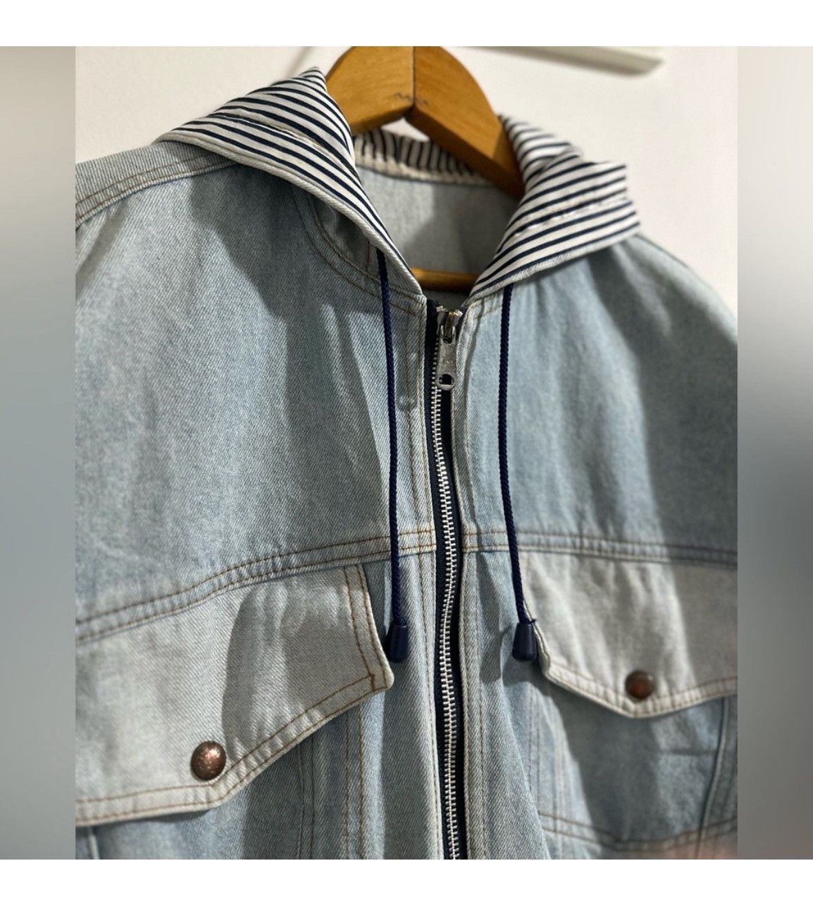 Fiorucci Vintage Jeans Denim Jacket with Hood Size US M / EU 48-50 / 2 - 2 Thumbnail