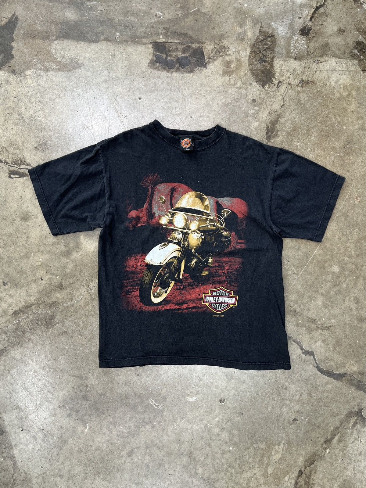 Harley Davidson Vintage 1997 Harley Davidson Motorcycle Desert Tee Large Size US L / EU 52-54 / 3 - 2 Thumbnail