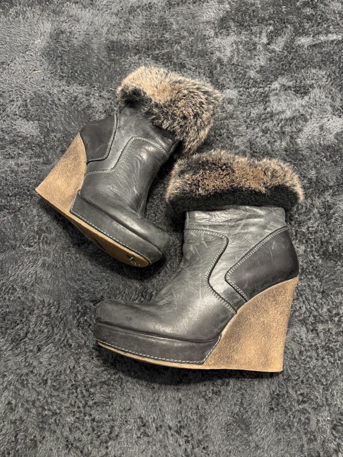 Isabel Marant Vintage Isabel Marant Style Fur Heels Boots Size US 8 / IT 38 - 1 Thumbnail