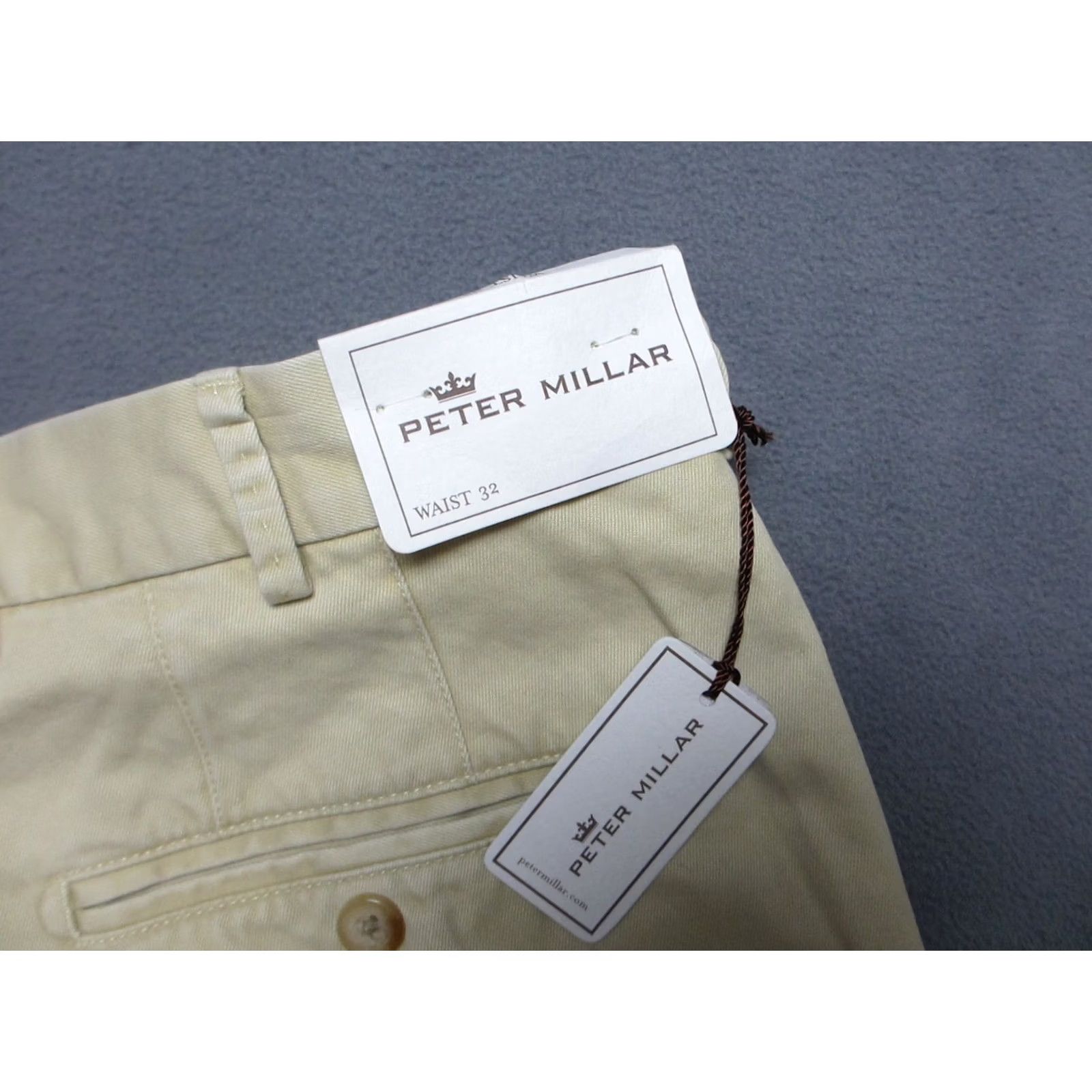 Peter Millar Peter Millar Chino Pants Mens 32x36 Beige Yellow Khaki Raleigh Wash Twill Flat Front Mid Rise Preppy Academia Casual Business Dress Pants Mens Size US 32 / EU 48 - 4 Thumbnail