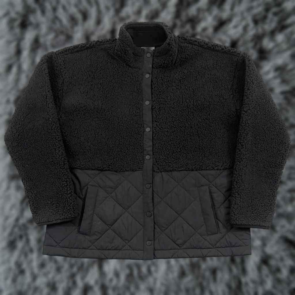 J. Jill J. Jill Fit Jacket Womens Medium Black Snap Activewear Fleece Outdoor Pocket Size M / US 6-8 / IT 42-44 - 1 Thumbnail