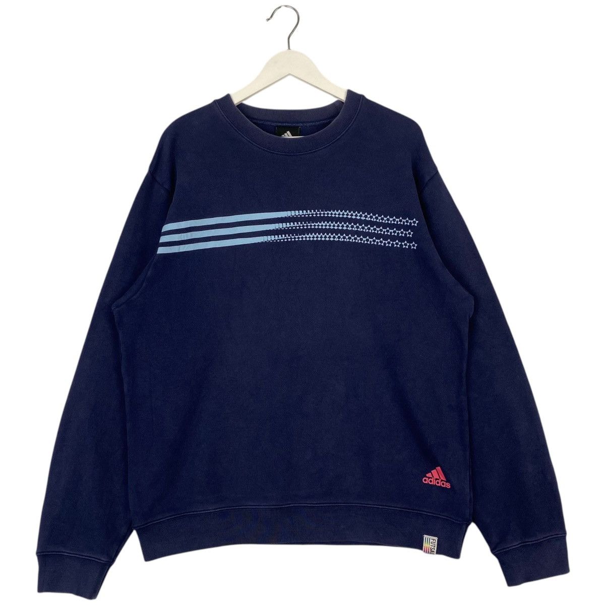 Adidas Vintage Adidas Embroidery Crewneck Sweatshirt Navy Blue Sz M Size US M / EU 48-50 / 2 - 1 Thumbnail