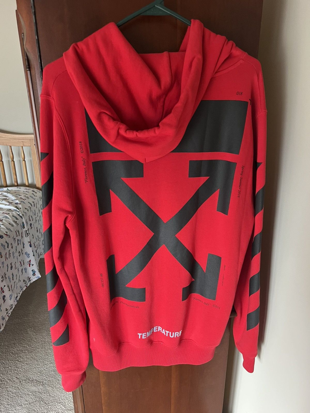 Off-White Off White Red Mona Lisa Hoodie Size US XXS / EU 40 - 2 Thumbnail