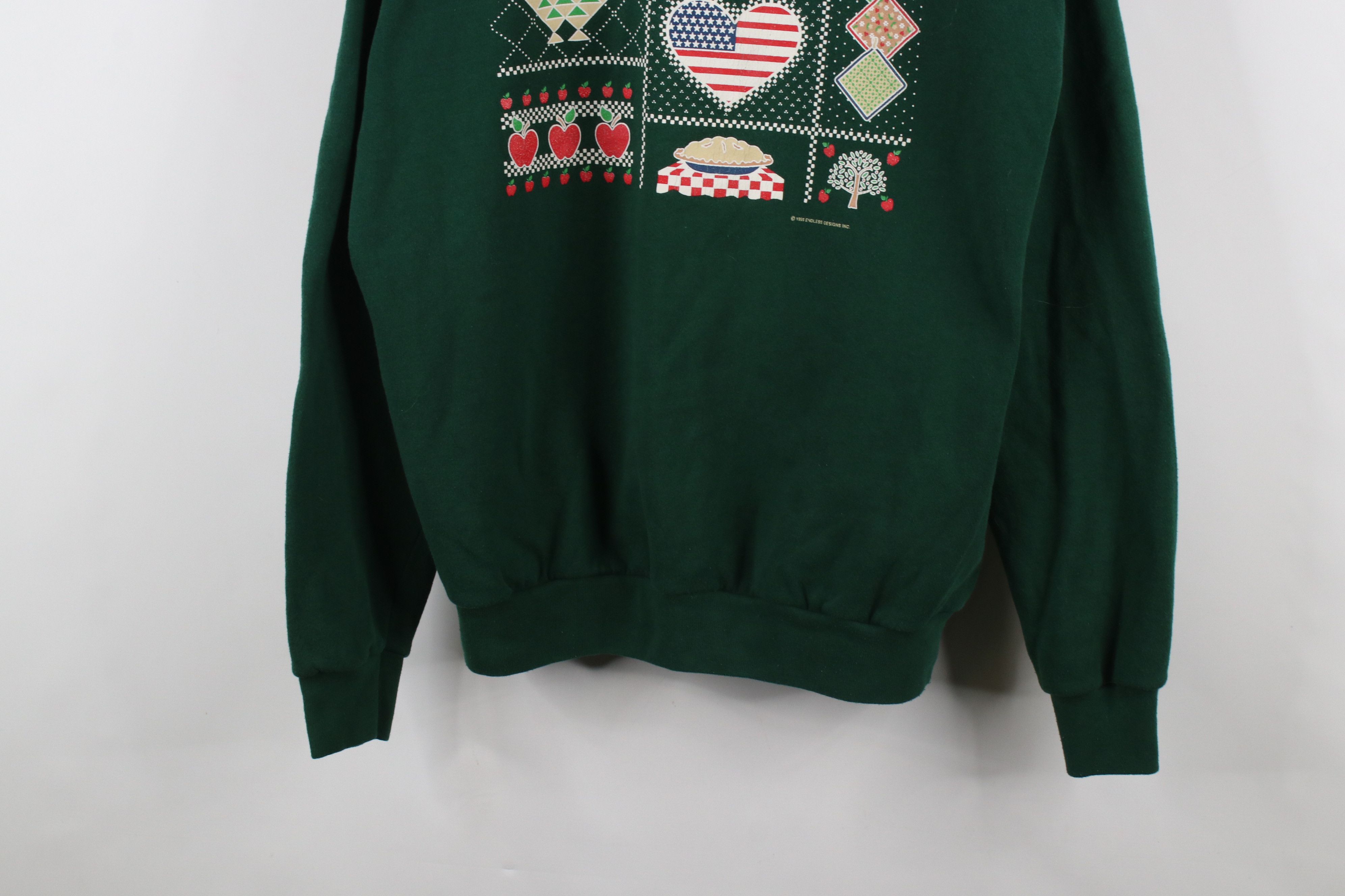 Vintage Vintage 90s Country Farmhouse Pie Heart Sweatshirt USA Size XL / US 12-14 / IT 48-50 - 3 Thumbnail