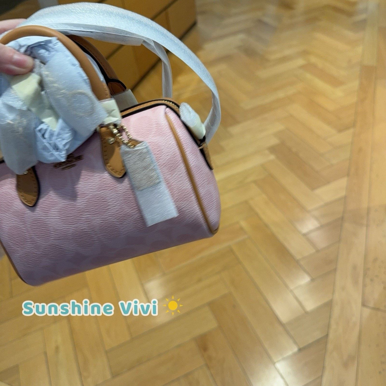 Coach NWT Coach Mini Rowan Crossbody Bag Pink Powder CEK79 IN HAND Size ONE SIZE - 5 Thumbnail