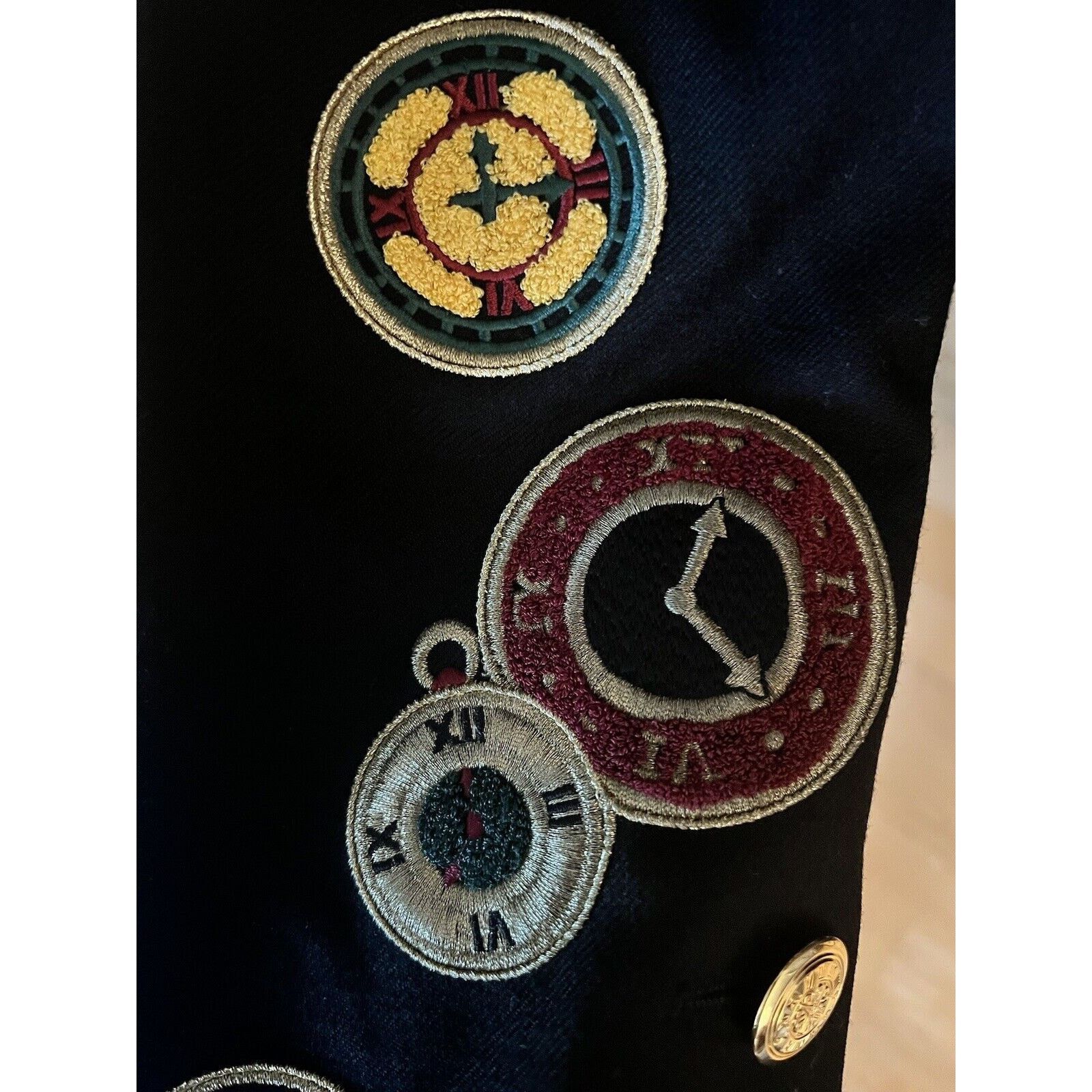 Escada VTG 1992 Escada Clock Patch Gold Buttons Wool Blazer 38 US 6 Size M / US 6-8 / IT 42-44 - 6 Thumbnail