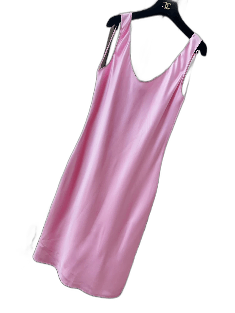 Chanel Chanel Satin Silk Sleeveless Pink Dress Size M / US 6-8 / IT 42-44 - 1 Thumbnail