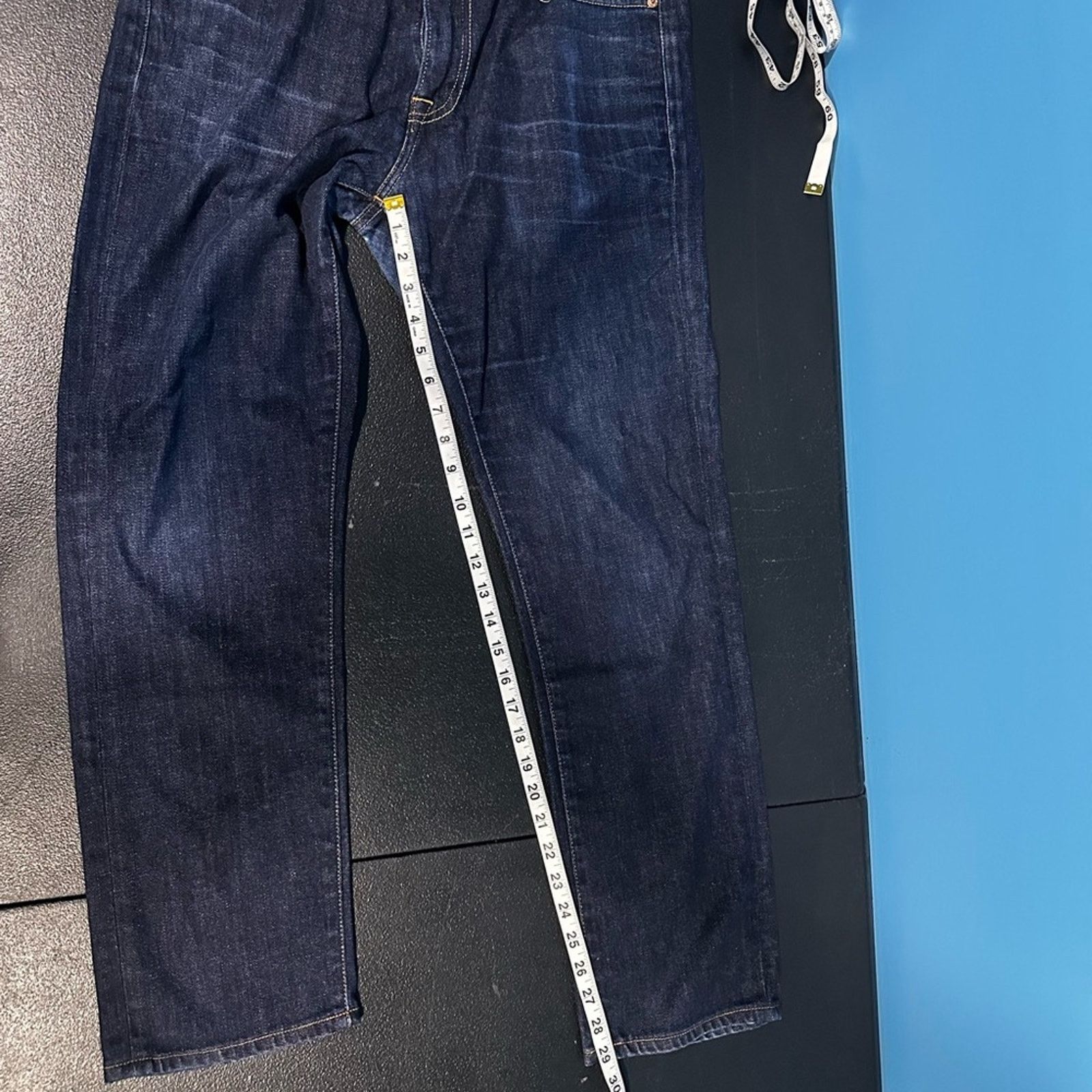 Lucky Brand Lucky Brand Men's Deep Indigo 410 Athletic Fit Jeans 32X32 Size US 32 / EU 48 - 7 Thumbnail