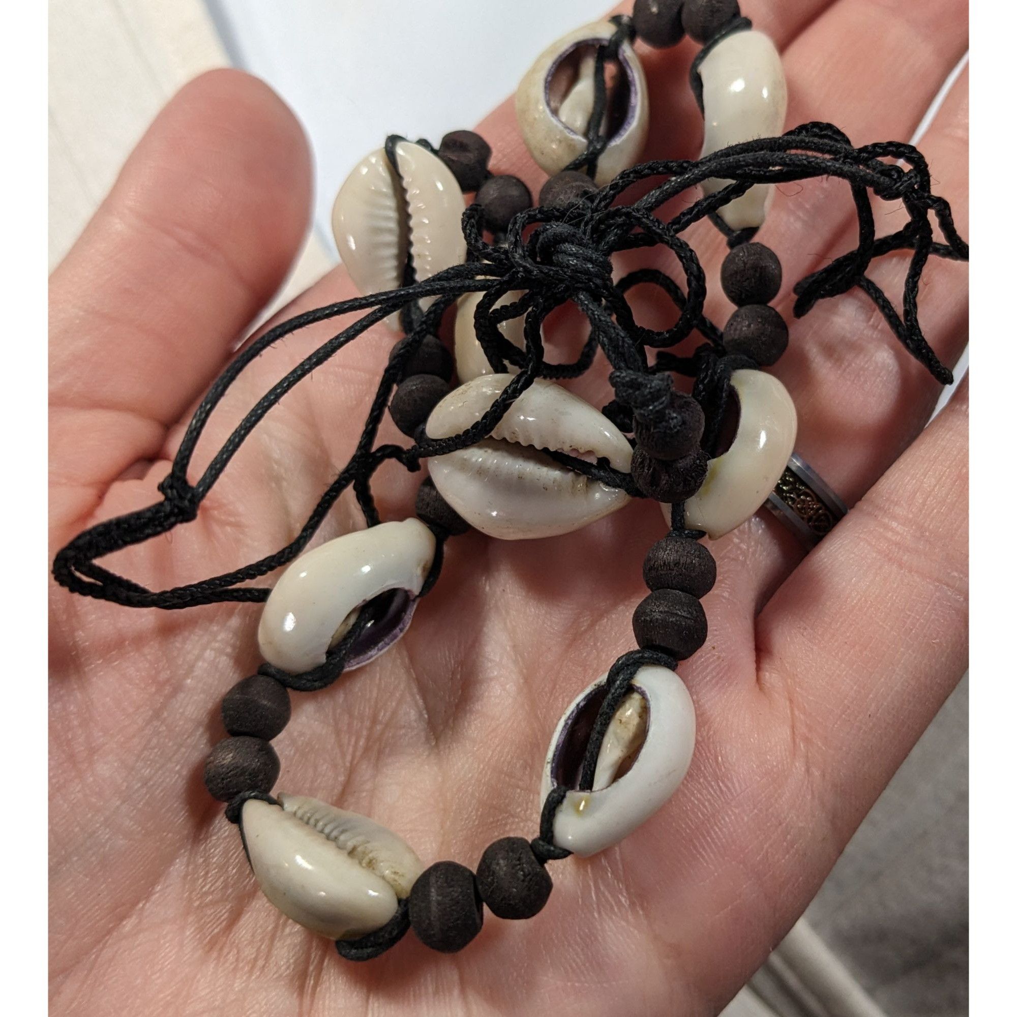Other Vintage 90s Handmade Cowrie Shell Tie On Necklace Size ONE SIZE - 4 Thumbnail