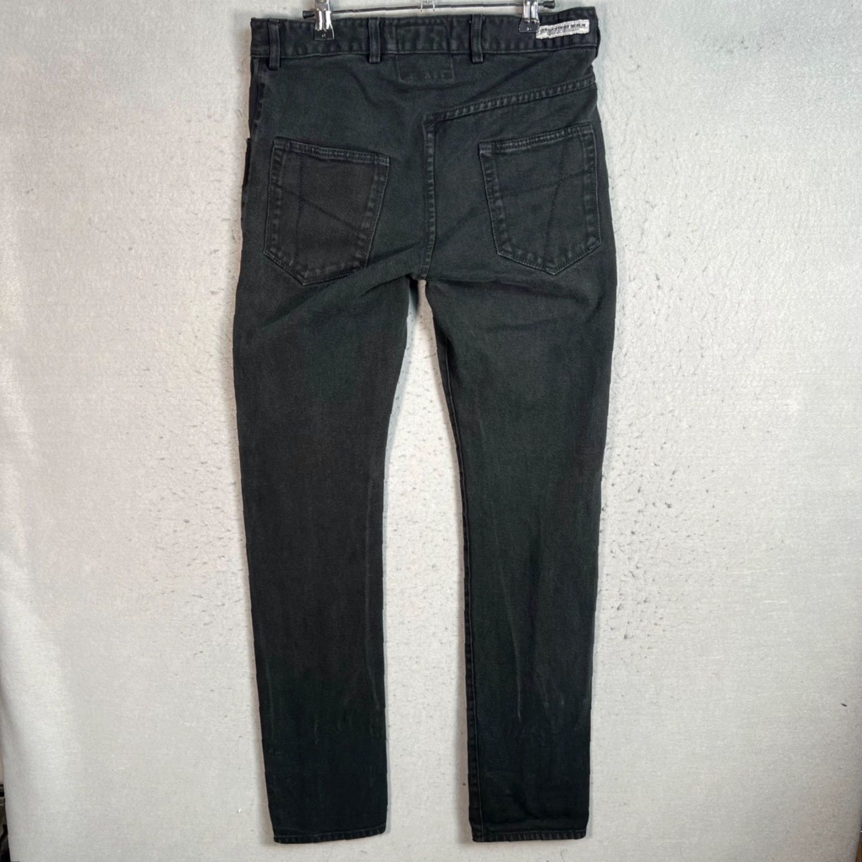 Vintage Versuchskind Berlin Mens Size 31 Black Straight-Leg Jeans 100% Cotton Size US 31 - 2 Thumbnail