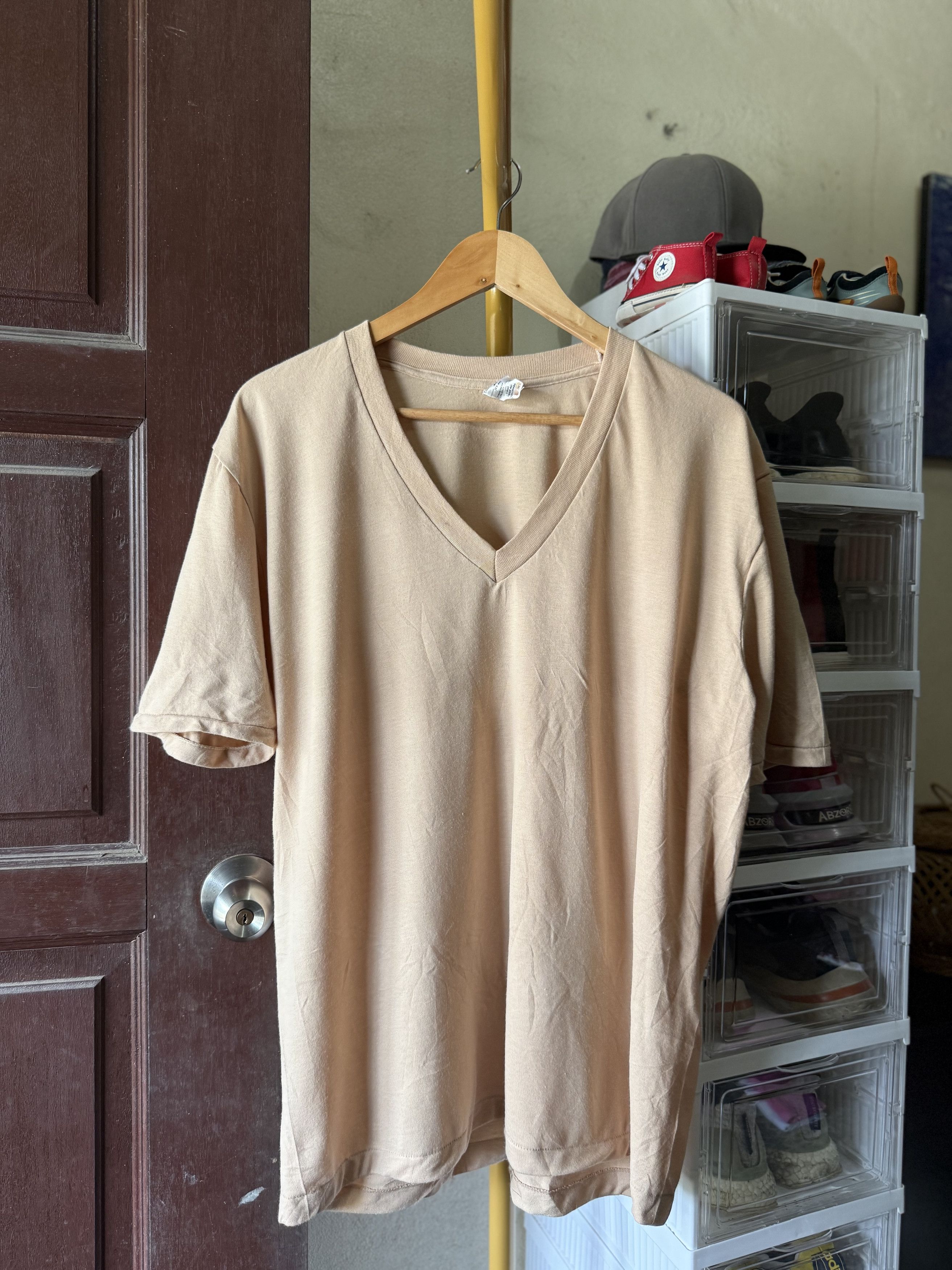 Sears Vintage Sears Sanfor-Knit V-Neck Tee Canada 80s XL Size US XL / EU 56 / 4 - 1 Thumbnail