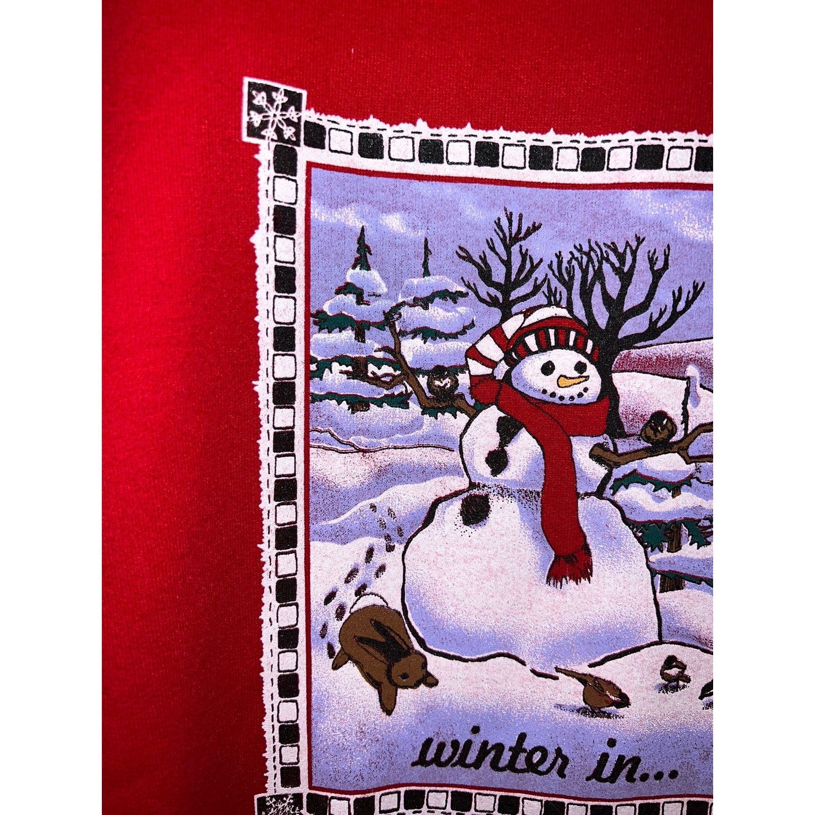 Jerzees Vintage Minnesota Sweatshirt Christmas Crewneck 90s VTG L Size US L / EU 52-54 / 3 - 3 Thumbnail