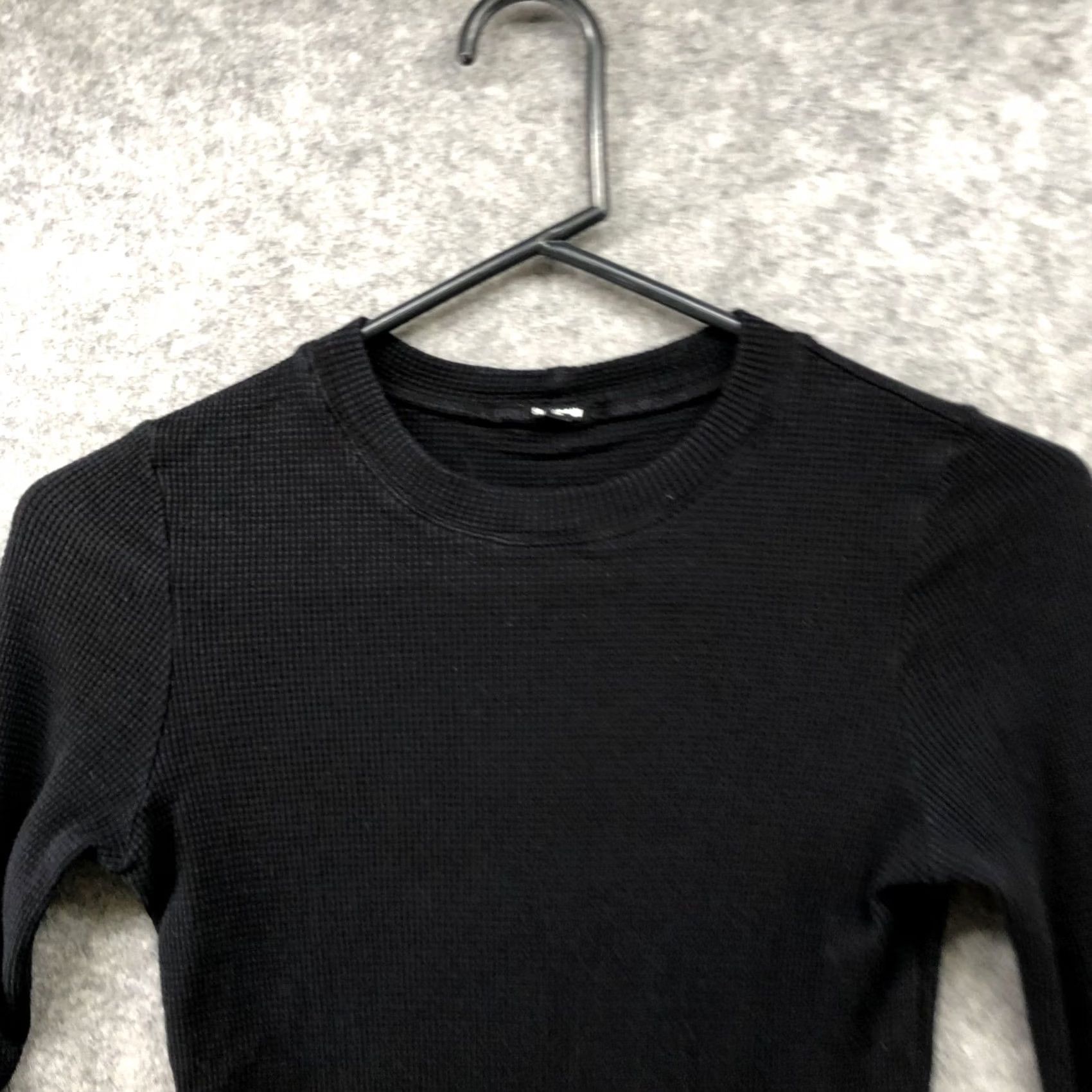 MONROW Monrow Thermal Bodysuit Womens S Black Crewneck Long Sleeve Shirt Size S / US 4 / IT 40 - 3 Thumbnail