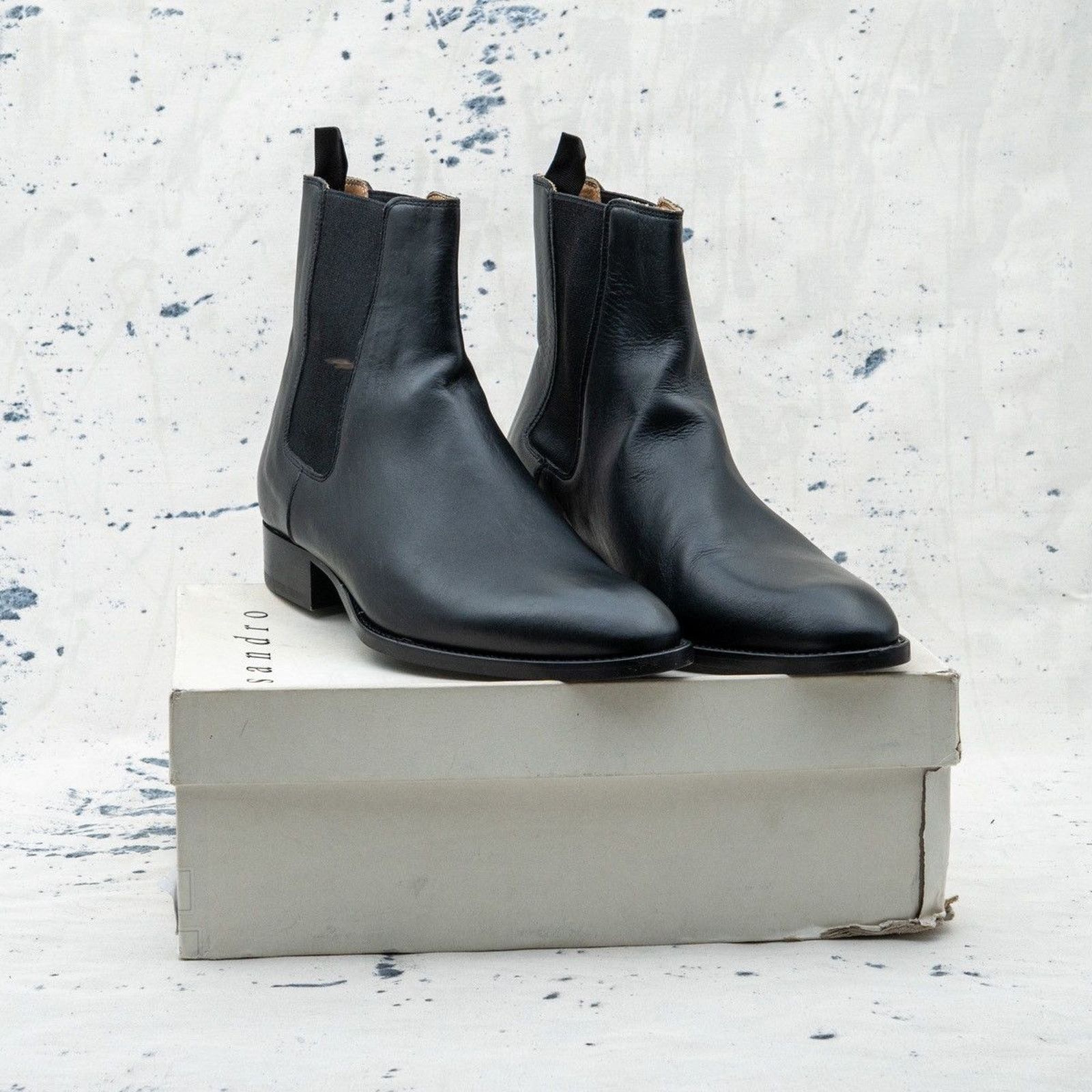 Sandro Sandro paris classic mens black leather chelsea boots Size US 11 / EU 44 - 10 Thumbnail