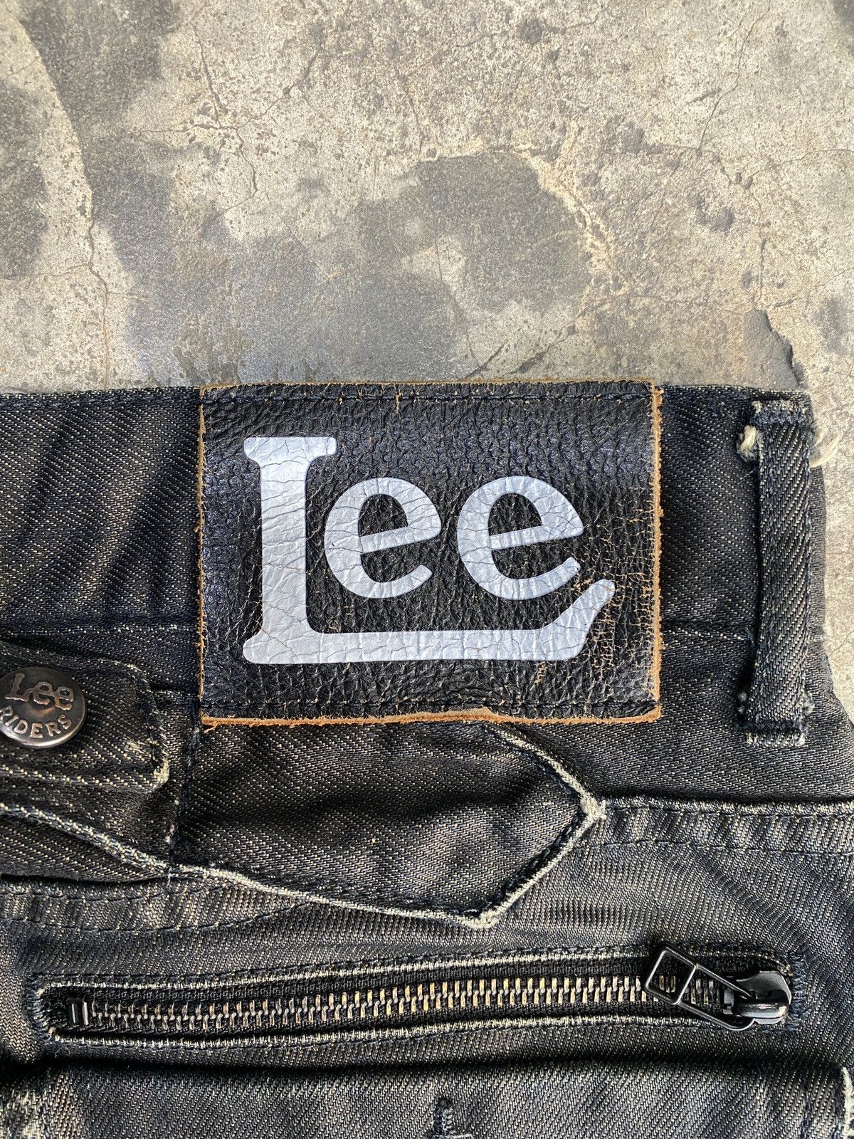 Lee Vintage Lee Rider Zipper Buckle Black Sun Faded Denim Size US 30 / EU 46 - 15 Thumbnail