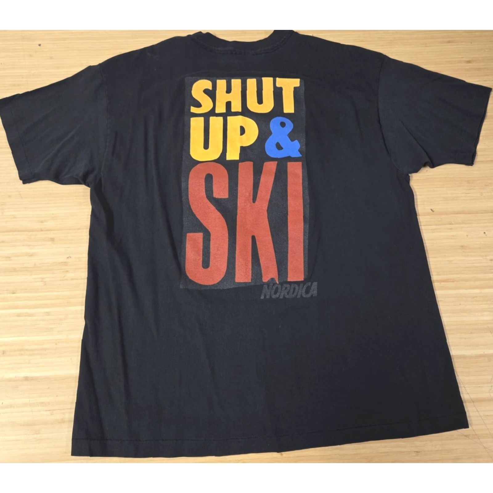 Hanes VINTAGE Nordica Shut Up & Ski Shirt Mens XL Black Graphic Hanes Beefy-T 90s Size US XL / EU 56 / 4 - 4 Thumbnail