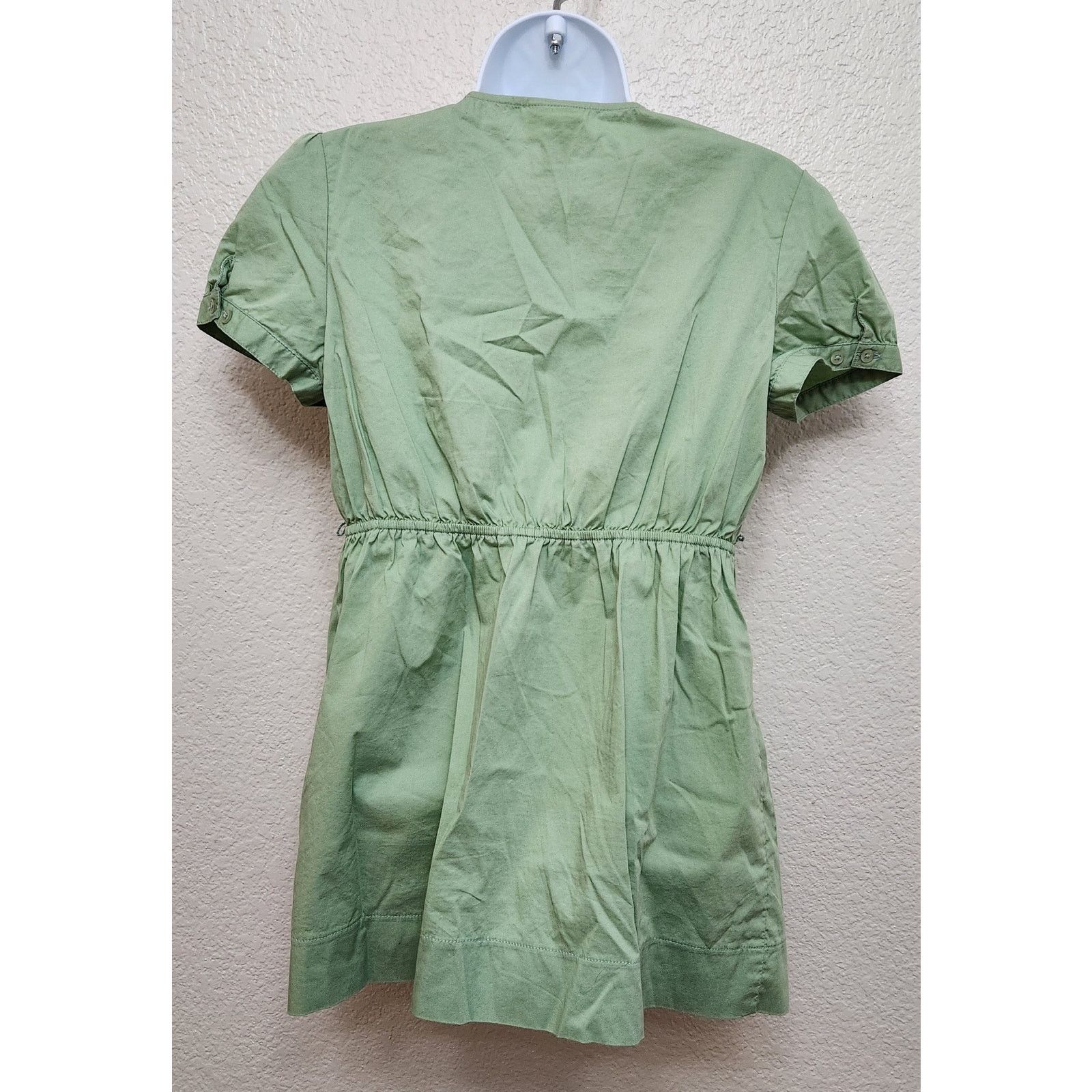 Other Motherhood Maternity Green Ruffled V Neck Top Small Size S / US 4 / IT 40 - 3 Thumbnail