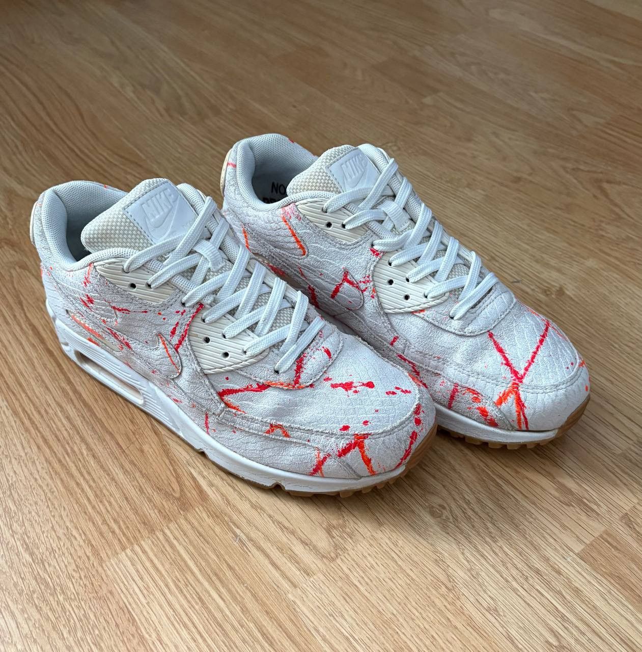 Nike Unreleased Sample Nike Air Max 90 Paint Splatter Snakeskin Size US 5.5 / EU 38 - 1 Thumbnail