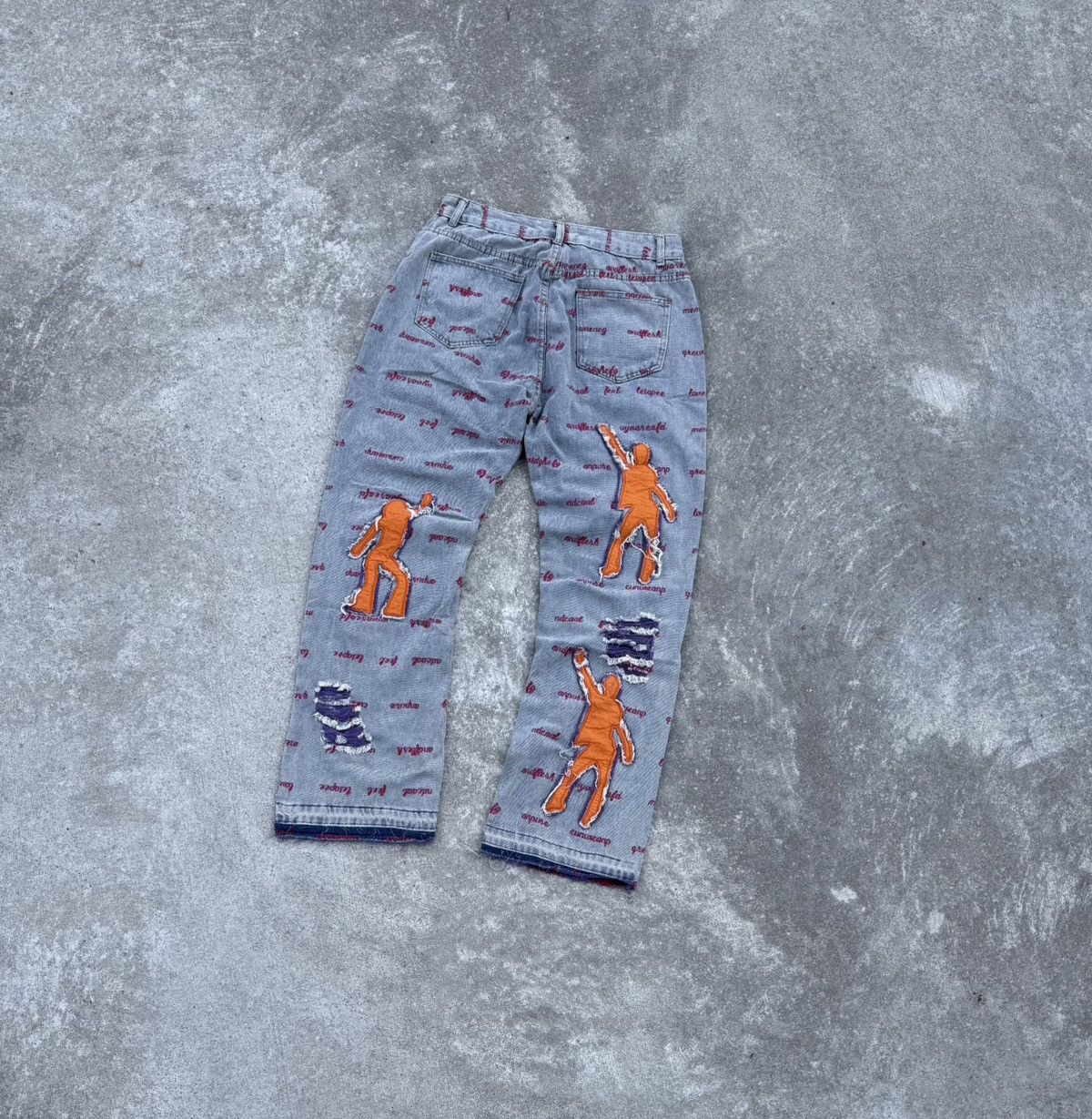 Vintage Vintage Y2K avantgarde streetwear affliction track jeans Size US 34 / EU 50 - 7 Thumbnail