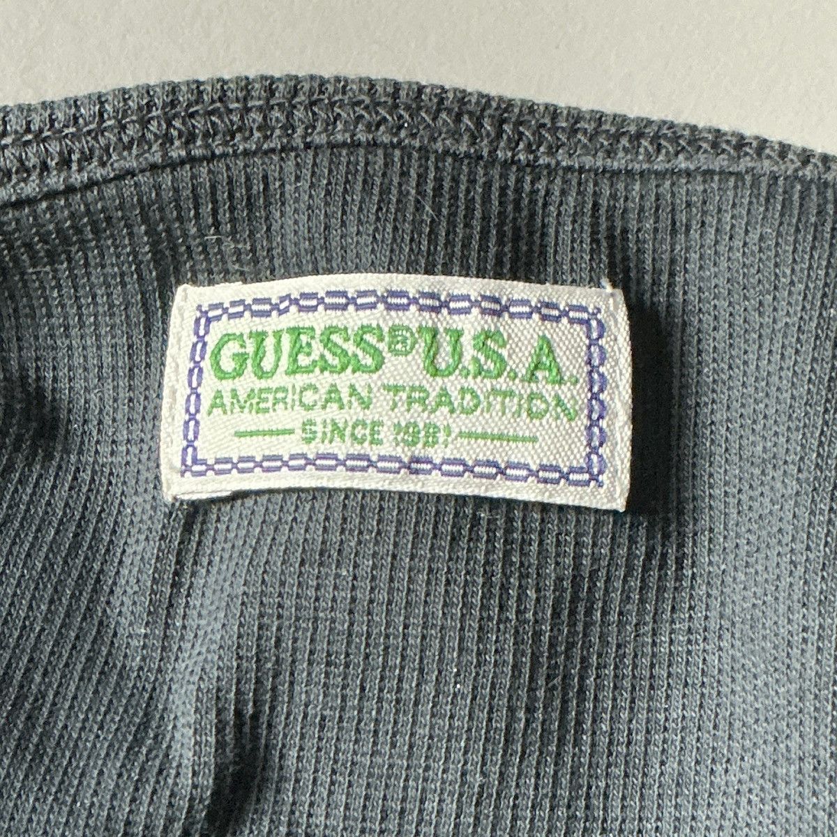 Guess GUESS grey tank top rhinestone logo Size XS / US 0-2 / IT 36-38 - 4 Thumbnail