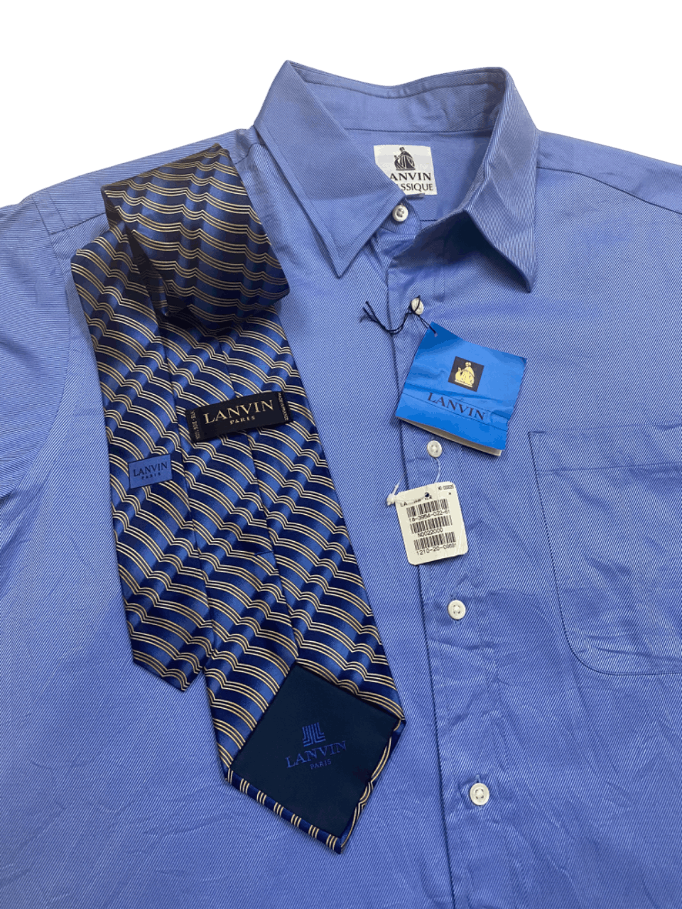 Lanvin NWT Lanvin Button Up with Neck Tie Size US M / EU 48-50 / 2 - 3 Thumbnail