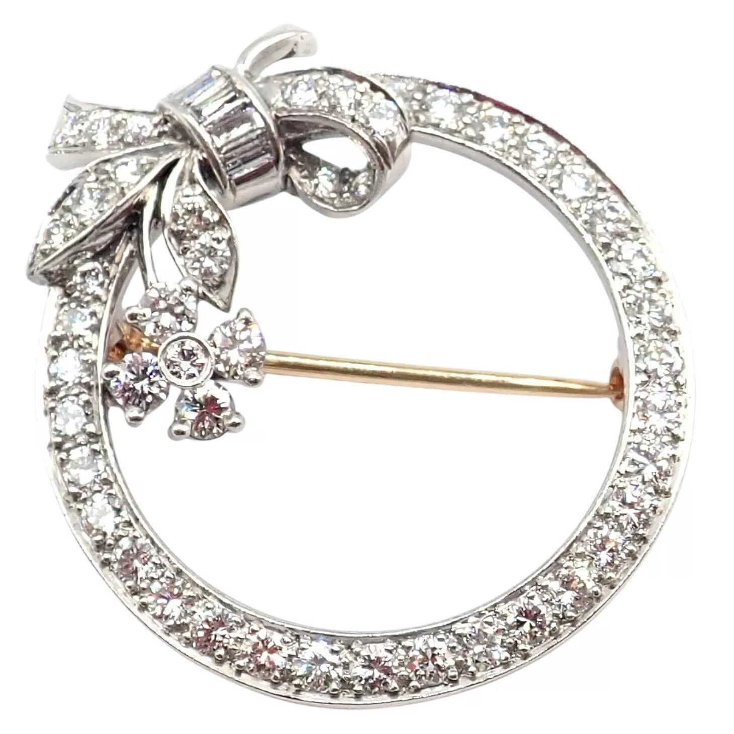 Tiffany & Co. Tiffany & Co. Circle Platinum 2.1ct Diamond Pin Brooch Size ONE SIZE - 1 Thumbnail