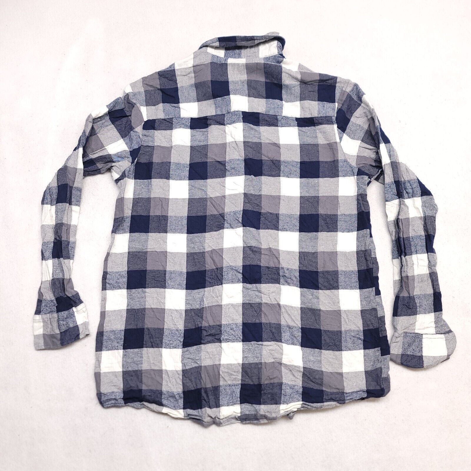 Club Room Club Room GIngham Flannel Shirt Mens Size M Blue Gray Size US M / EU 48-50 / 2 - 10 Thumbnail