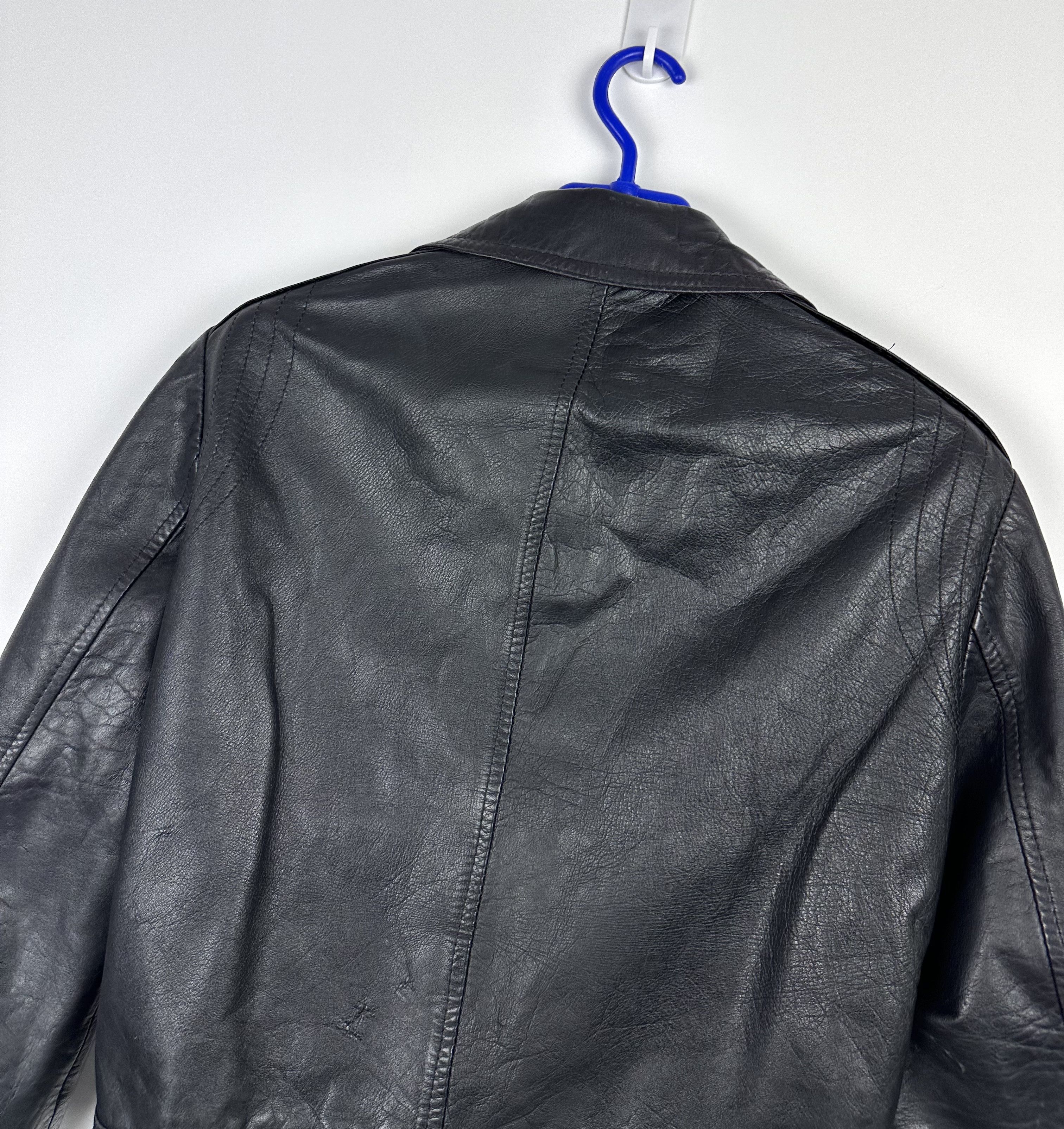 Leather Vintage women's leather jacket retro biker Size M / US 6-8 / IT 42-44 - 8 Thumbnail