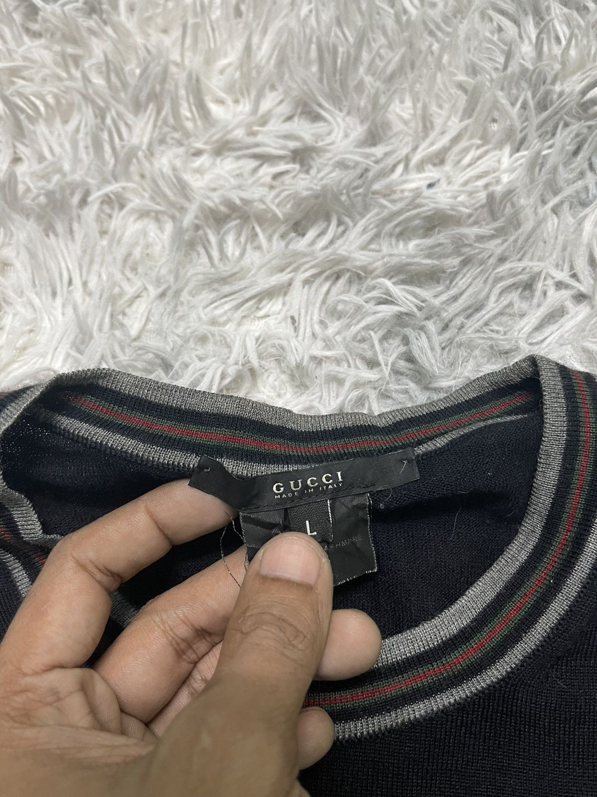 Gucci RARE VINTAGE GUCCI X TOM FORD CASHMERE/WOOL/SILK CREWNECK Size US L / EU 52-54 / 3 - 11 Thumbnail